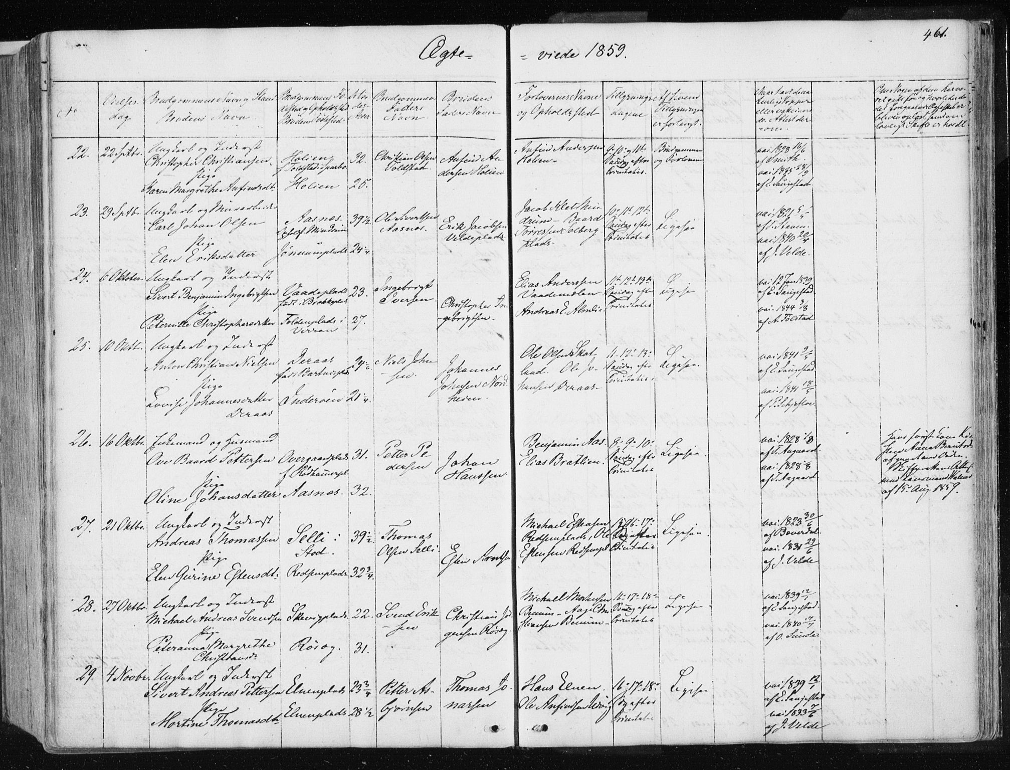 Ministerialprotokoller, klokkerbøker og fødselsregistre - Nord-Trøndelag, AV/SAT-A-1458/741/L0393: Parish register (official) no. 741A07, 1849-1863, p. 461