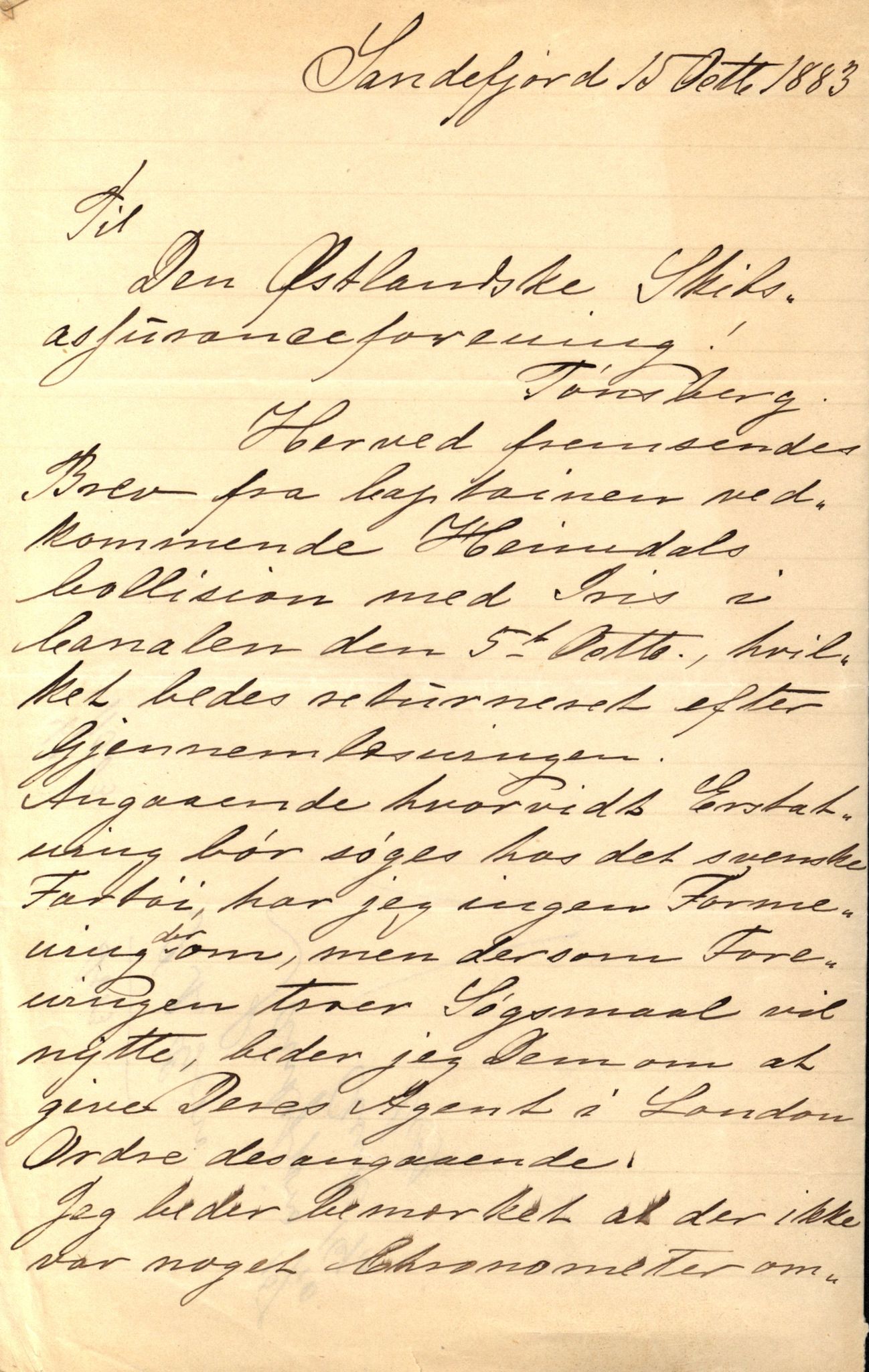 Pa 63 - Østlandske skibsassuranceforening, VEMU/A-1079/G/Ga/L0016/0017: Havaridokumenter / Andover, Hans, Heimdal, 1883, p. 24