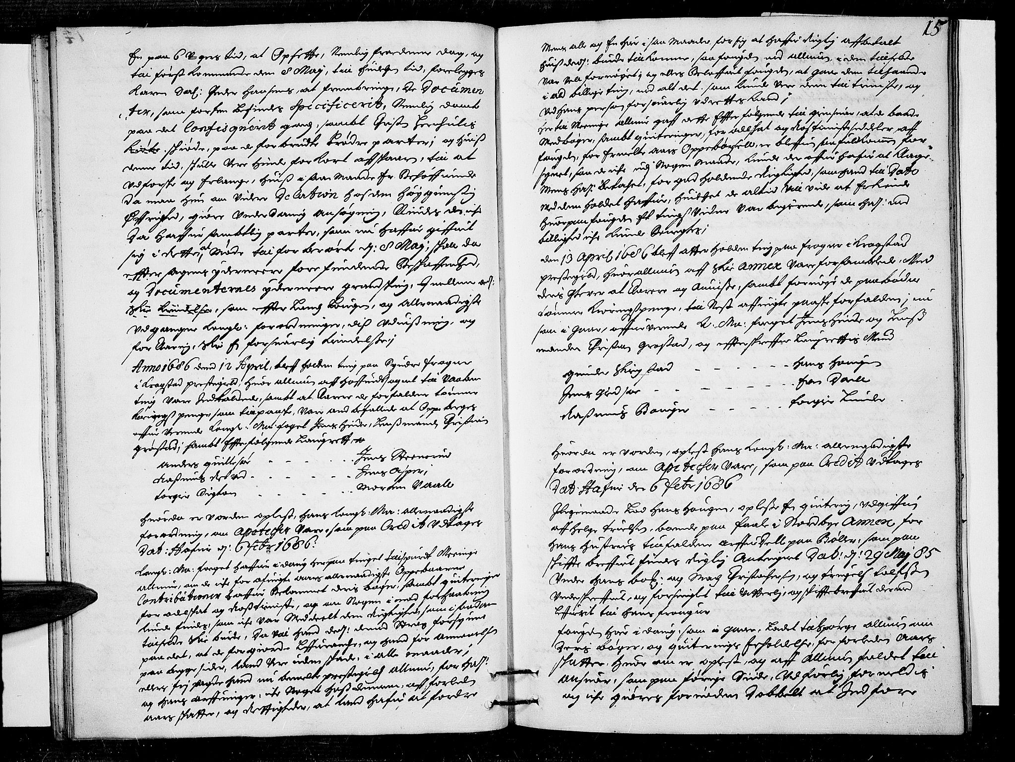 Follo sorenskriveri, AV/SAO-A-10274/F/Fb/Fba/L0021: Tingbok, 1686-1687, p. 14b-15a