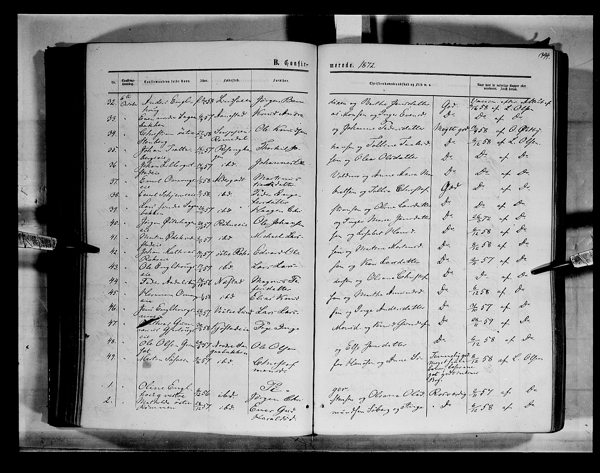 Løten prestekontor, AV/SAH-PREST-022/K/Ka/L0008: Parish register (official) no. 8, 1860-1877, p. 344