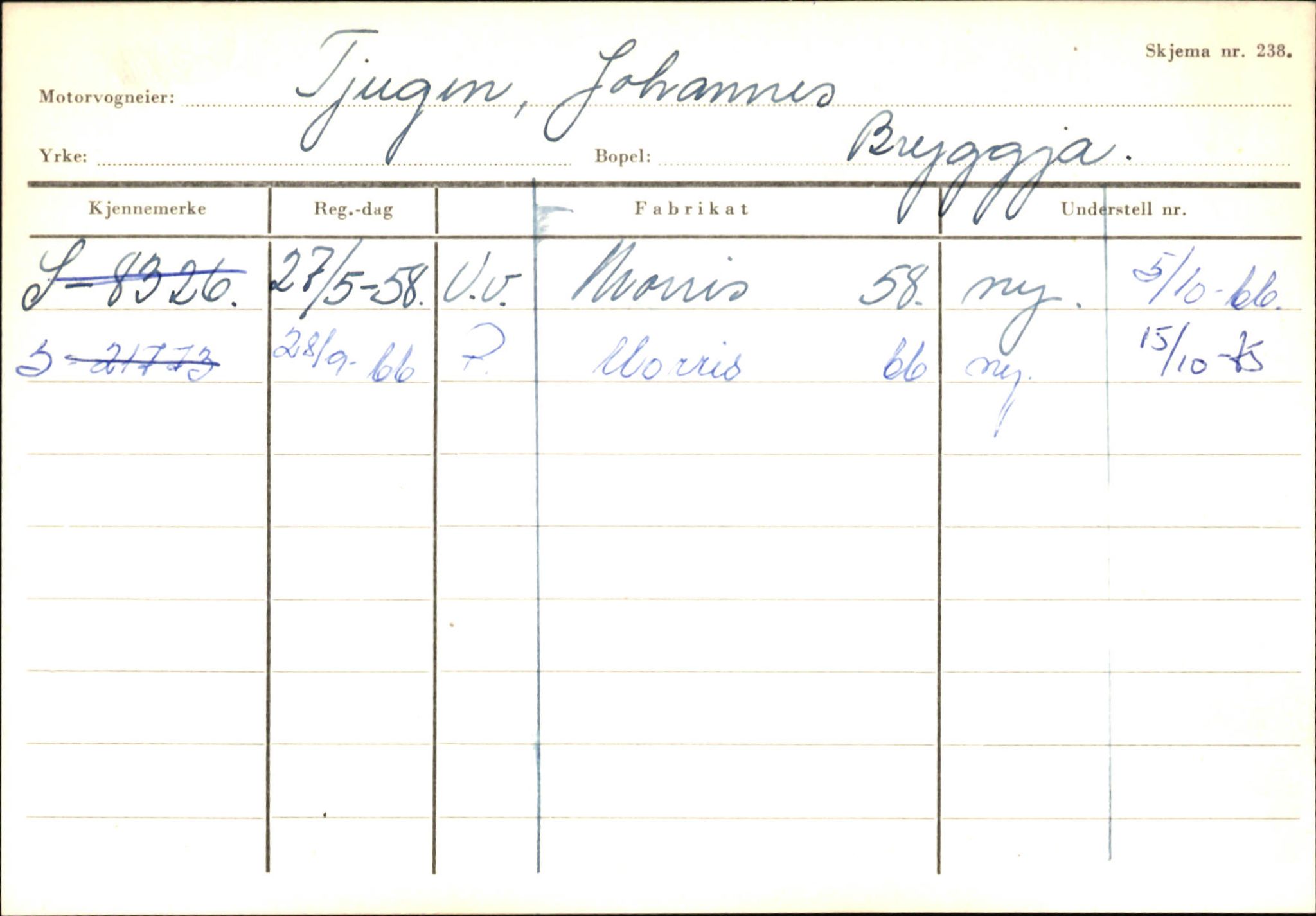 Statens vegvesen, Sogn og Fjordane vegkontor, SAB/A-5301/4/F/L0145: Registerkort Vågsøy S-Å. Årdal I-P, 1945-1975, p. 491