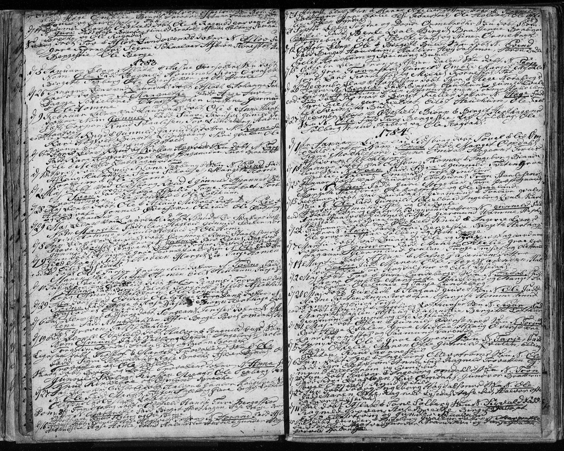 Lårdal kirkebøker, SAKO/A-284/F/Fa/L0003: Parish register (official) no. I 3, 1754-1790, p. 28