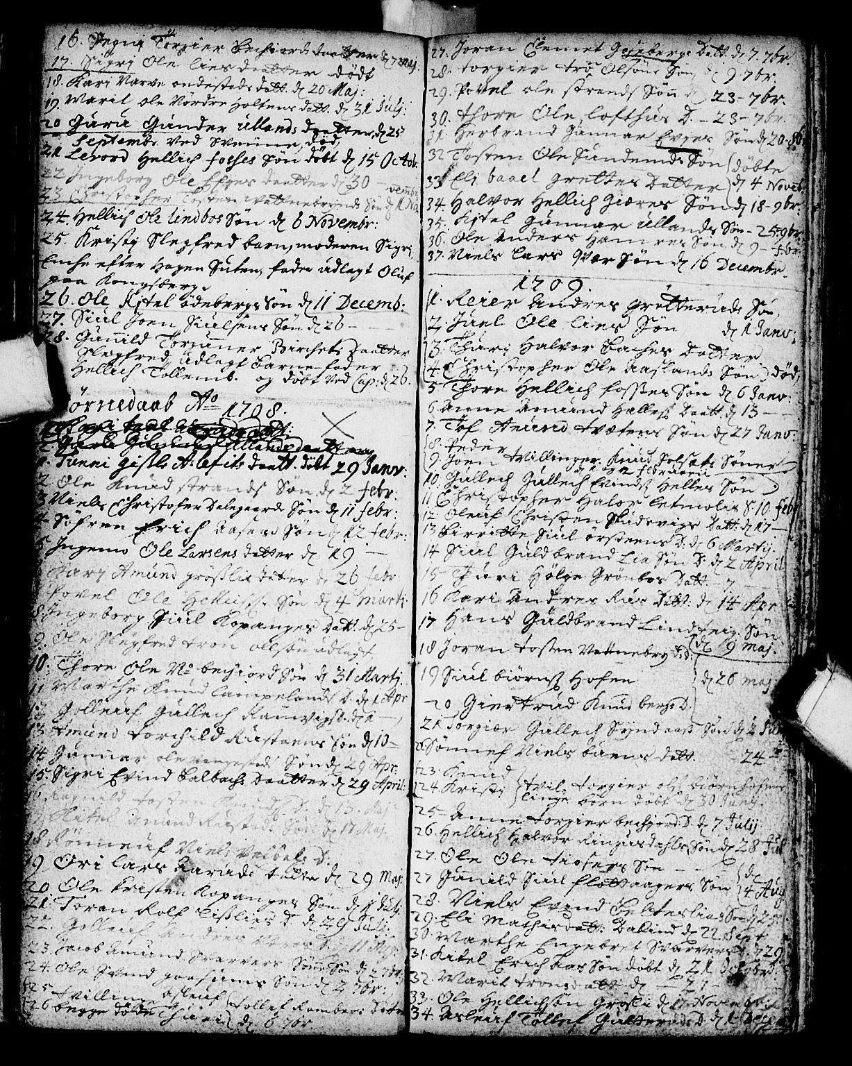 Flesberg kirkebøker, AV/SAKO-A-18/F/Fa/L0001: Parish register (official) no. I 1, 1688-1725