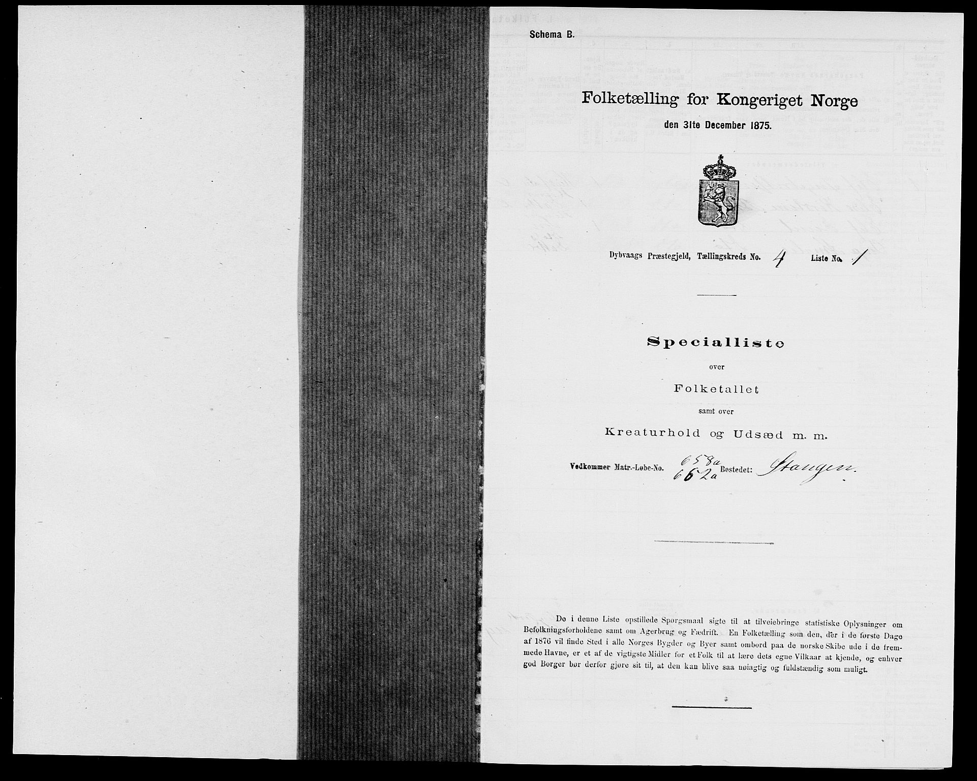 SAK, 1875 census for 0915P Dypvåg, 1875, p. 430