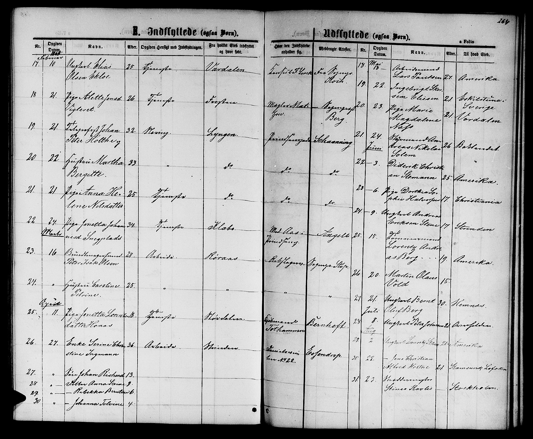 Ministerialprotokoller, klokkerbøker og fødselsregistre - Sør-Trøndelag, AV/SAT-A-1456/601/L0087: Parish register (copy) no. 601C05, 1864-1881, p. 264