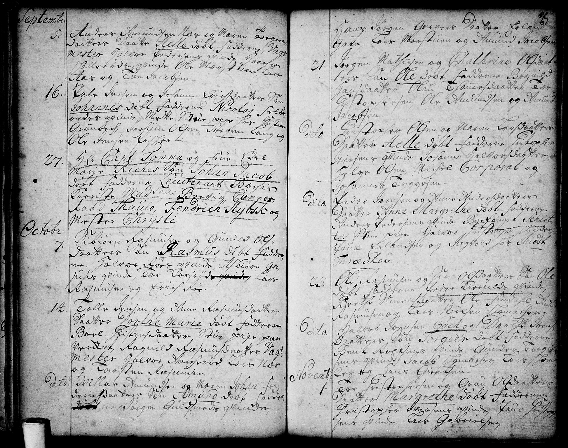Moss prestekontor Kirkebøker, SAO/A-2003/F/Fa/L0001: Parish register (official) no. I 1, 1725-1752, p. 41