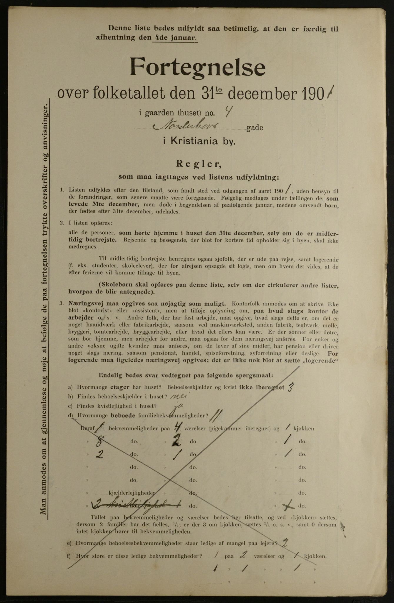 OBA, Municipal Census 1901 for Kristiania, 1901, p. 11145