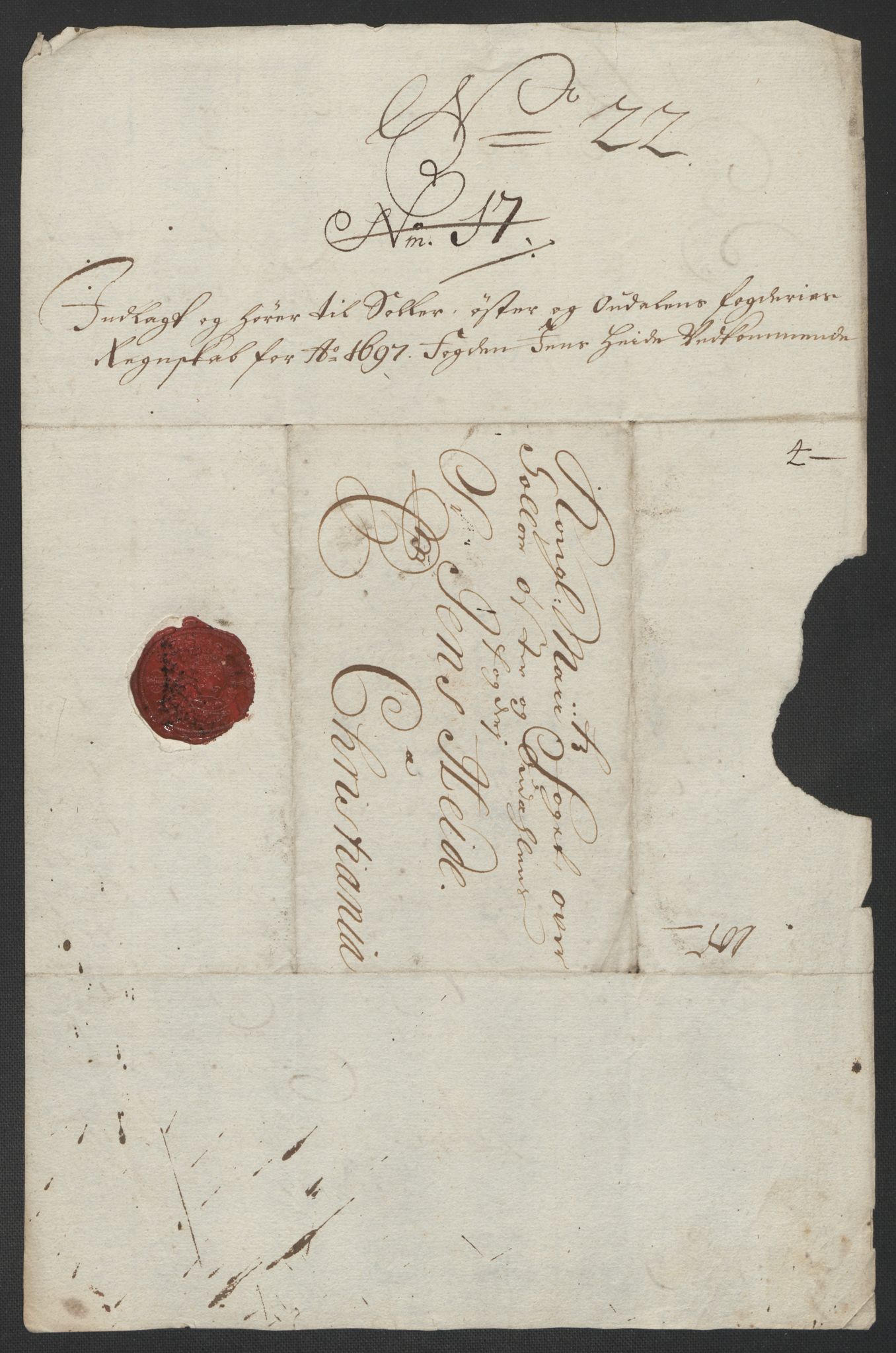 Rentekammeret inntil 1814, Reviderte regnskaper, Fogderegnskap, RA/EA-4092/R13/L0835: Fogderegnskap Solør, Odal og Østerdal, 1697, p. 282