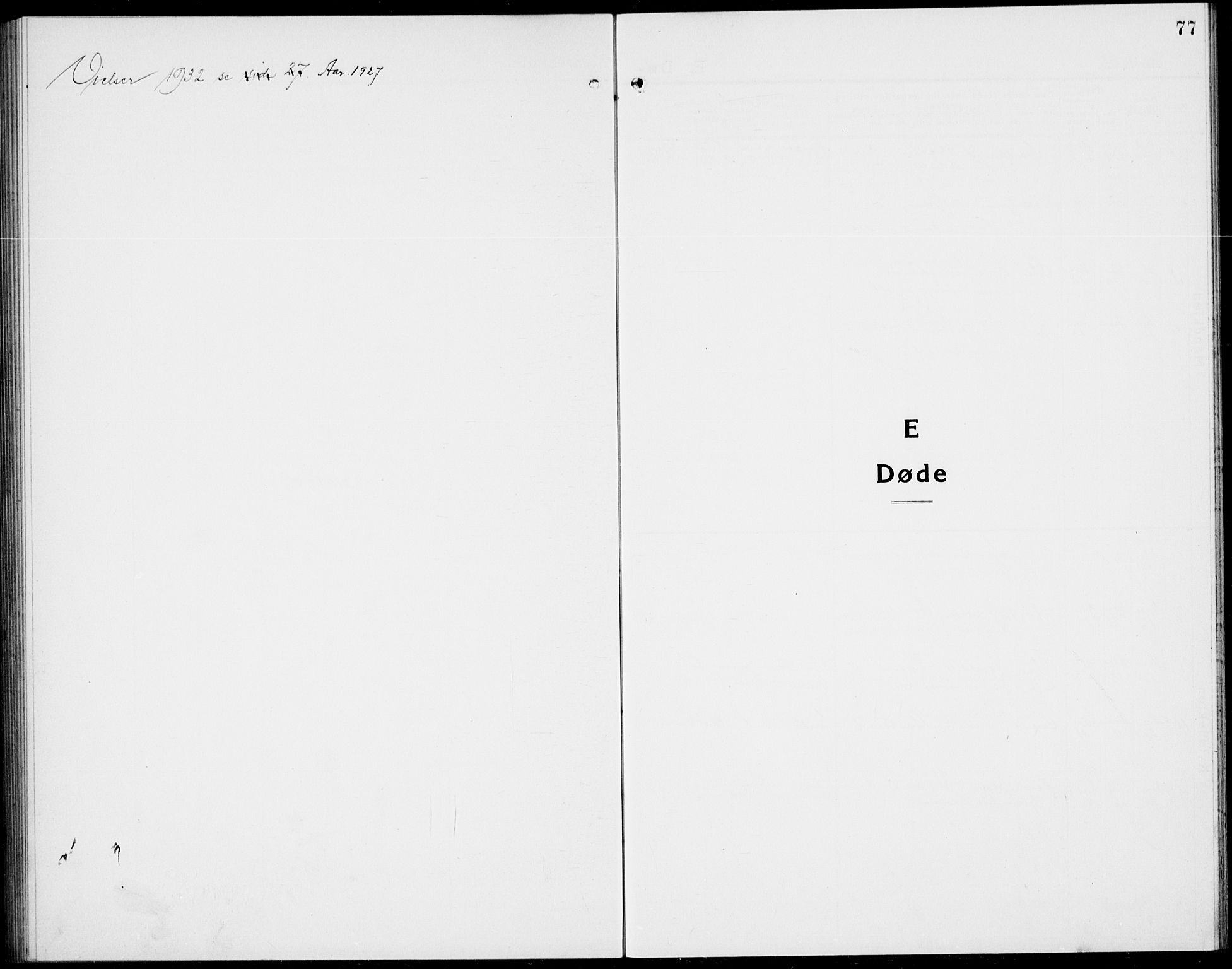 Ådal kirkebøker, SAKO/A-248/G/Ga/L0005: Parish register (copy) no. I 5, 1921-1938, p. 77