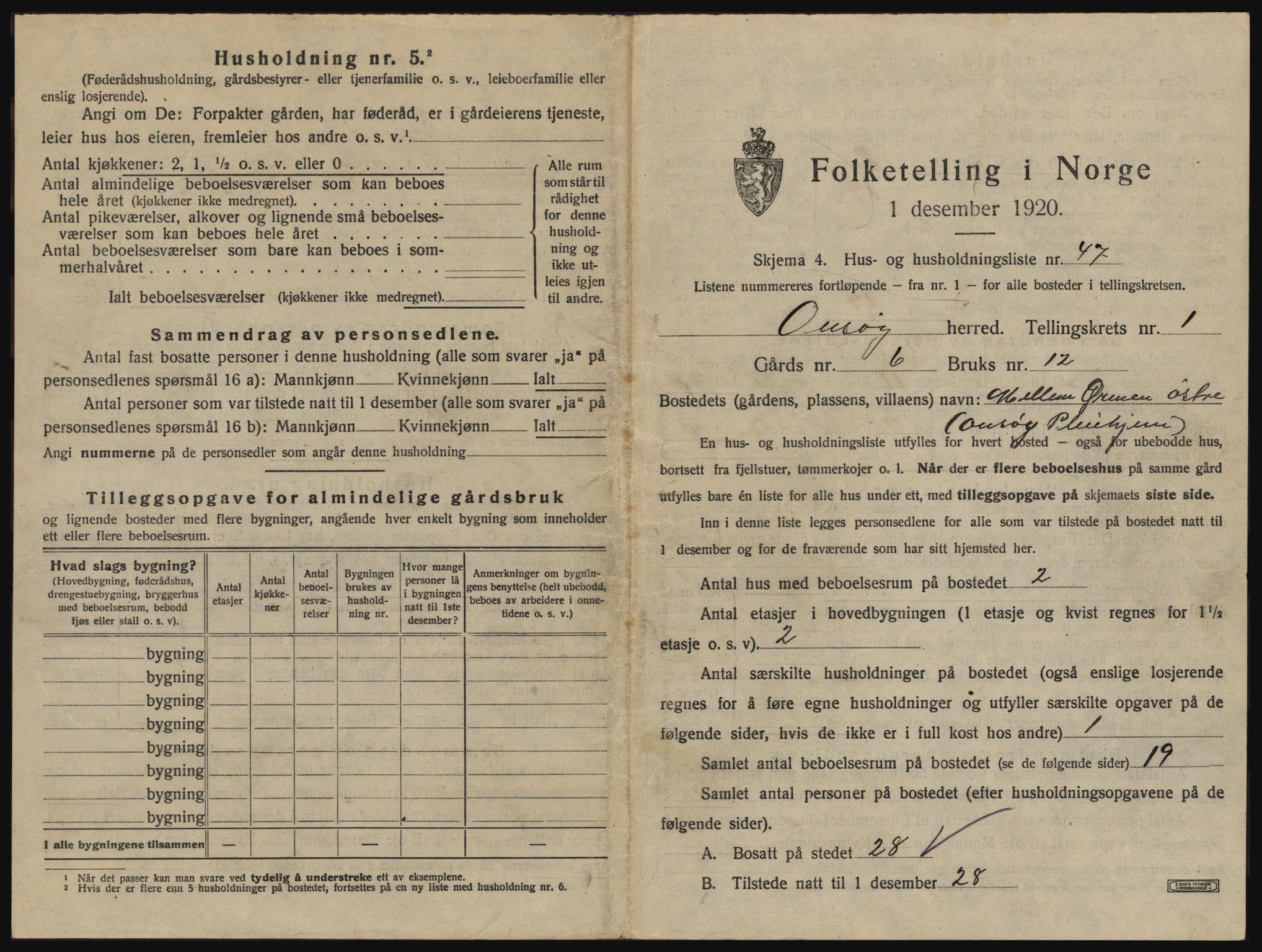 SAO, 1920 census for Onsøy, 1920, p. 162