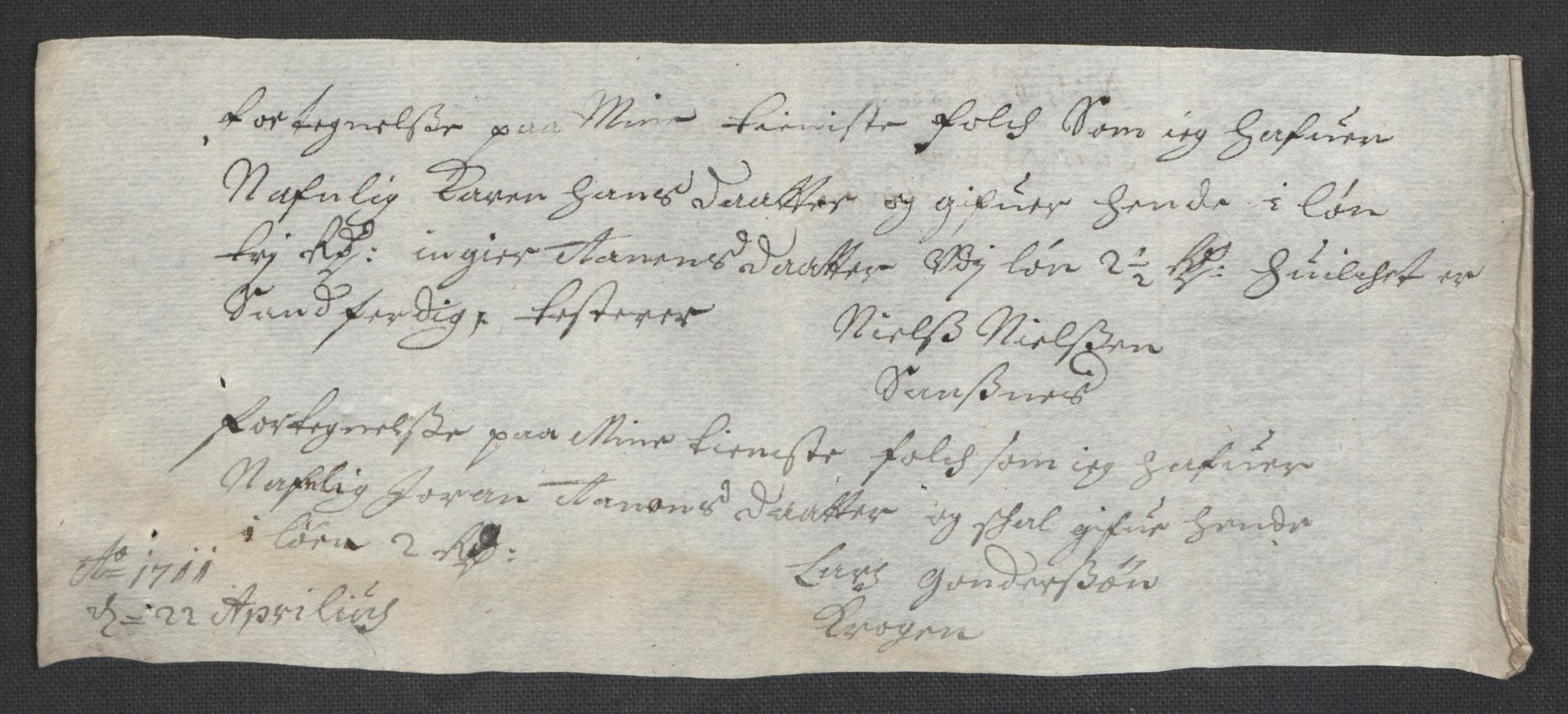 Rentekammeret inntil 1814, Reviderte regnskaper, Fogderegnskap, AV/RA-EA-4092/R39/L2319: Fogderegnskap Nedenes, 1710-1711, p. 479