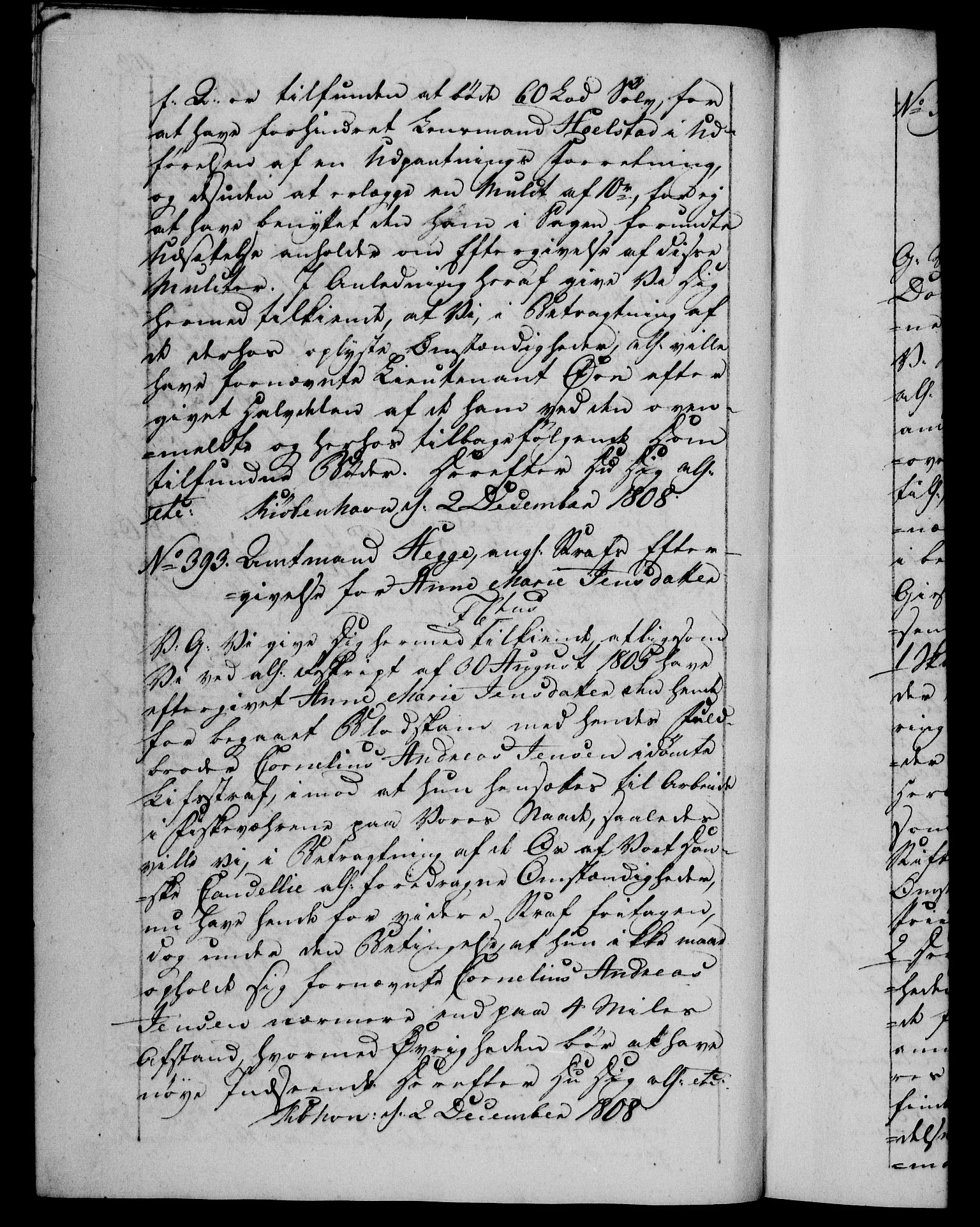 Danske Kanselli 1800-1814, RA/EA-3024/H/Hf/Hfb/Hfba/L0004: Registranter, 1808-1810, p. 103b