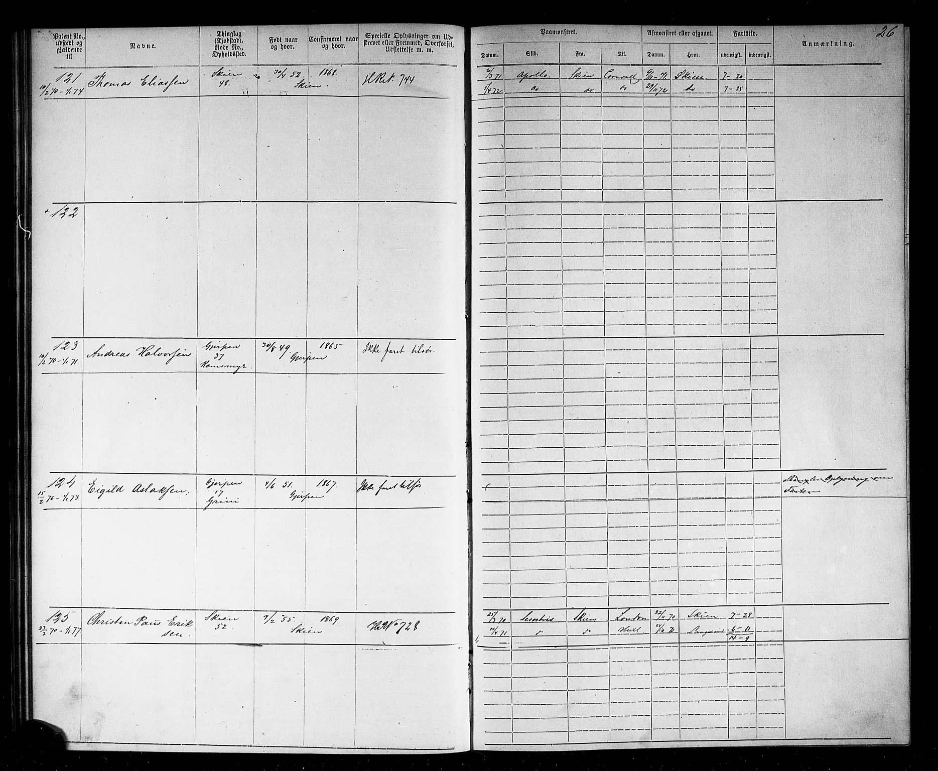 Skien innrulleringskontor, AV/SAKO-A-832/F/Fc/L0002: Annotasjonsrulle, 1868-1879, p. 27