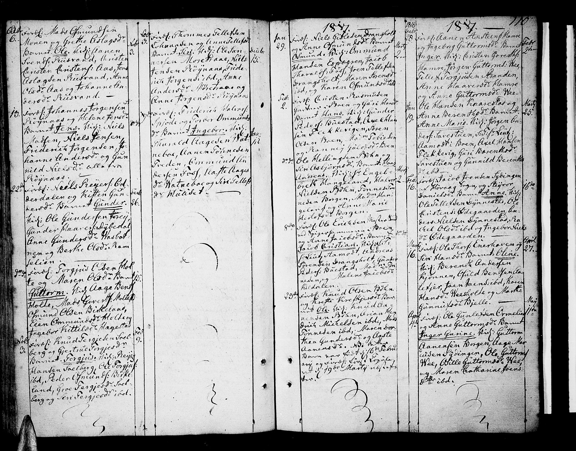 Tveit sokneprestkontor, SAK/1111-0043/F/Fa/L0001: Parish register (official) no. A 1, 1794-1819, p. 110
