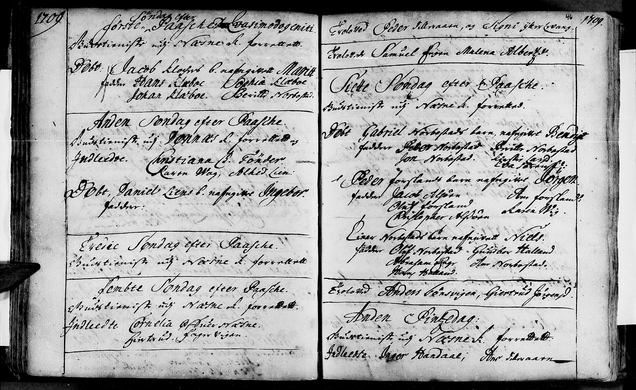 Ministerialprotokoller, klokkerbøker og fødselsregistre - Nordland, AV/SAT-A-1459/838/L0542: Parish register (official) no. 838A01, 1704-1737, p. 46