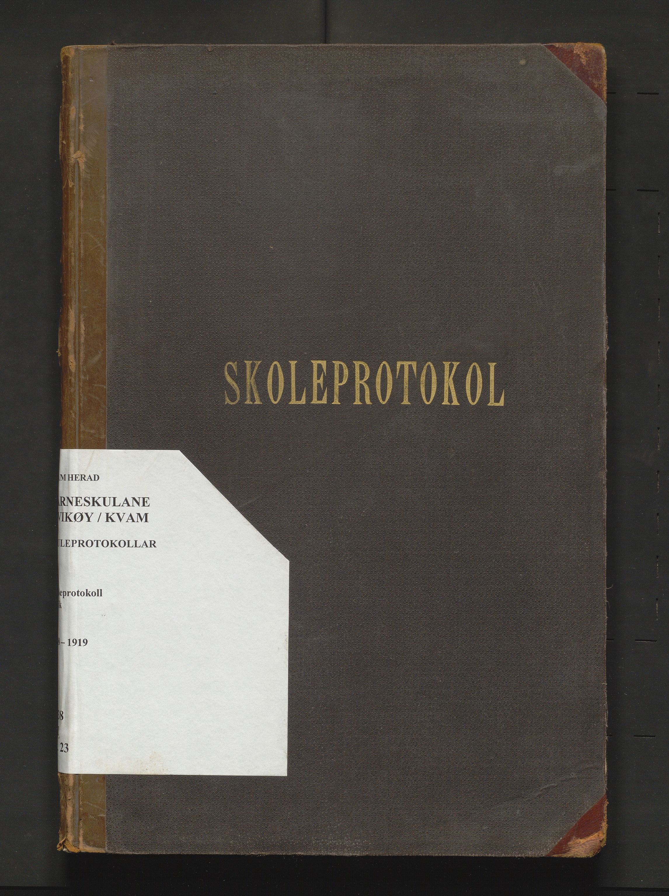 Kvam herad. Barneskulane, IKAH/1238-231/F/Fa/L0023: Skuleprotokoll for Ålvik private skule, 1918-1919