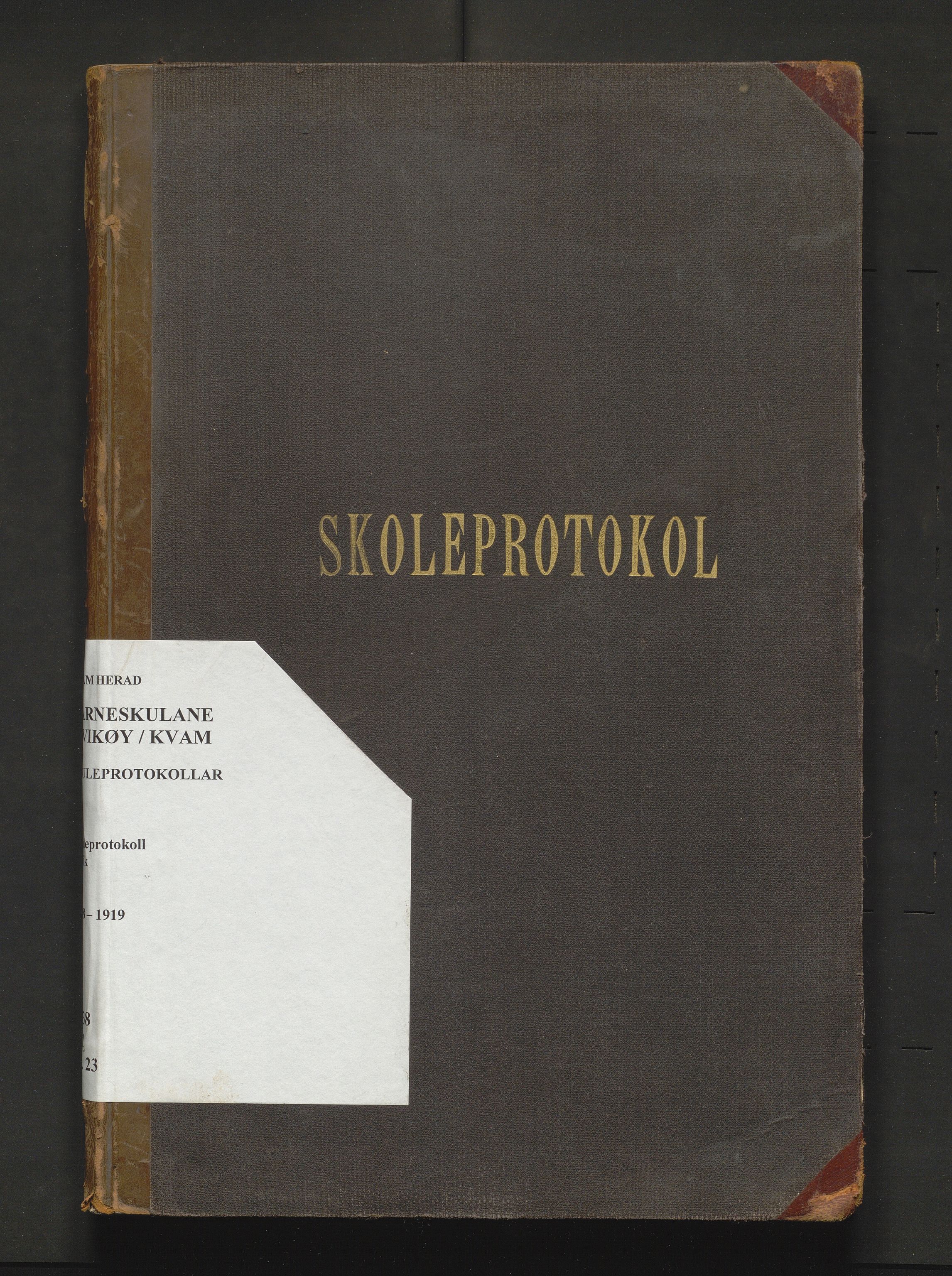 Kvam herad. Barneskulane, IKAH/1238-231/F/Fa/L0023: Skuleprotokoll for Ålvik private skule, 1918-1919