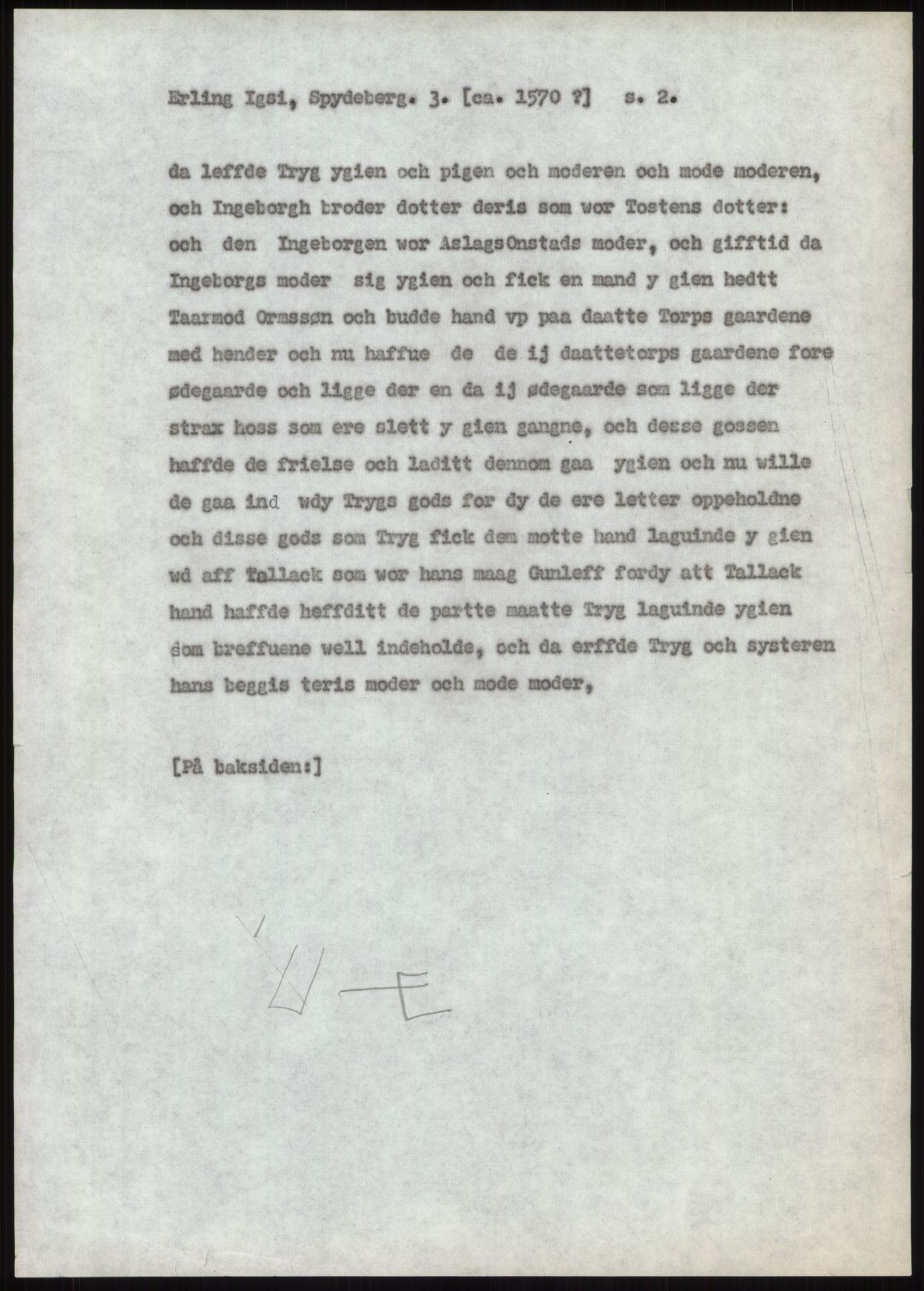 Samlinger til kildeutgivelse, Diplomavskriftsamlingen, AV/RA-EA-4053/H/Ha, p. 358