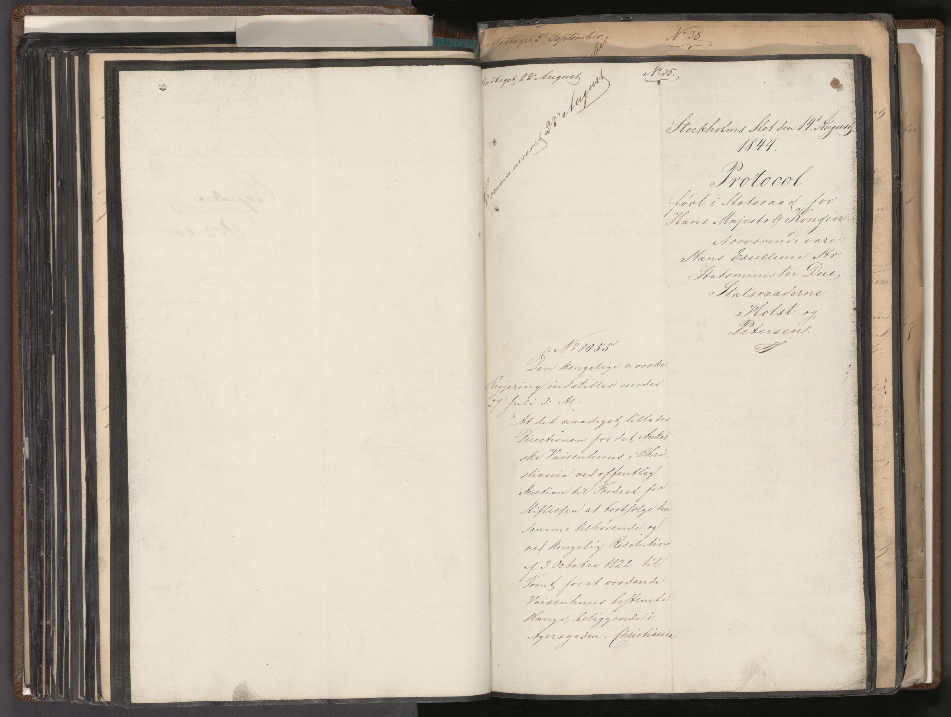 Statsrådssekretariatet, AV/RA-S-1001/A/Ab/L0060: Kgl. res. nr. 780-1719, 2. halvår, 1844