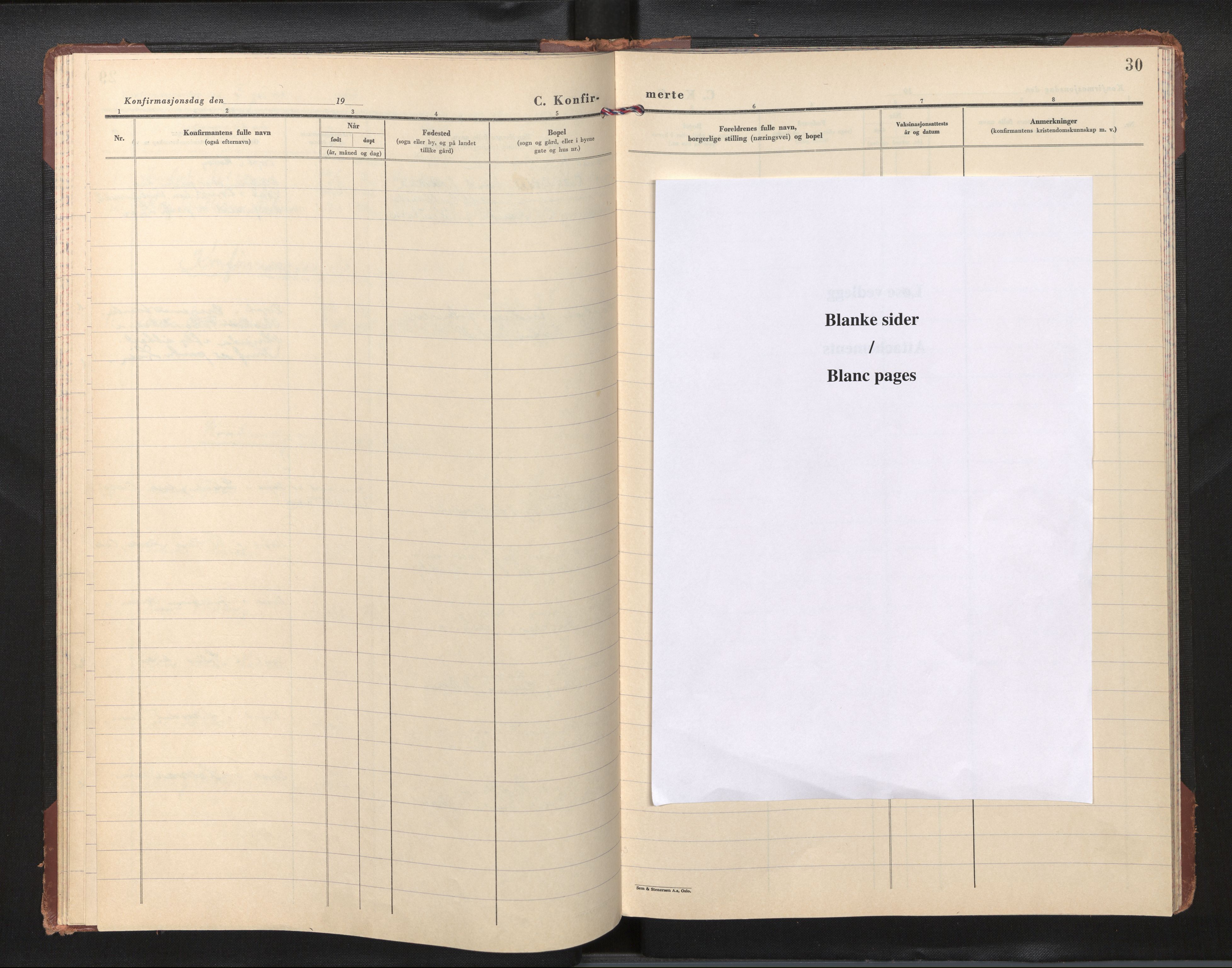 Den norske sjømannsmisjon i utlandet/New York, SAB/SAB/PA-0110/H/Ha/L0012: Parish register (official) no. A 12, 1958-1963, p. 29b-30a
