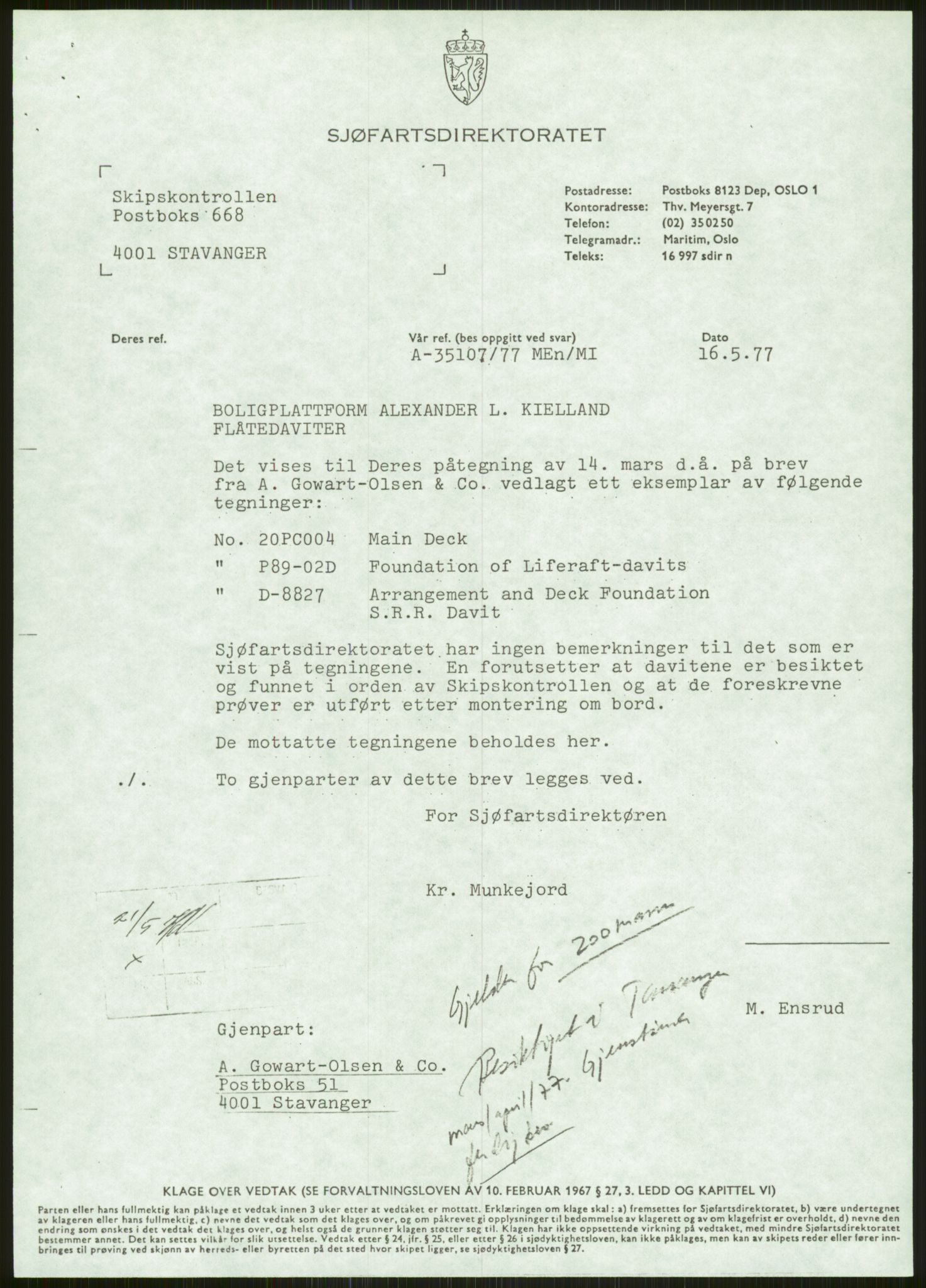 Justisdepartementet, Granskningskommisjonen ved Alexander Kielland-ulykken 27.3.1980, AV/RA-S-1165/D/L0006: A Alexander L. Kielland (Doku.liste + A3-A6, A11-A13, A18-A20-A21, A23, A31 av 31)/Dykkerjournaler, 1980-1981, p. 33