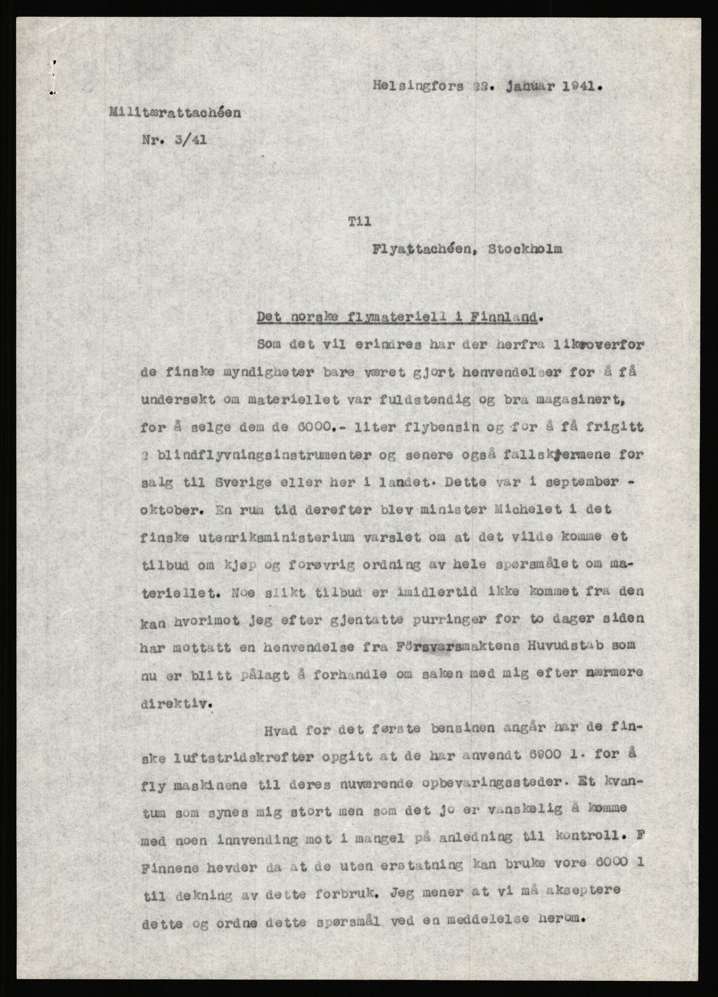 Forsvaret, Forsvarets krigshistoriske avdeling, AV/RA-RAFA-2017/Y/Ya/L0006: II-C-11-11,2 - Utenriksdepartementet.  Legasjonen i Helsingfors., 1940-1946, p. 128