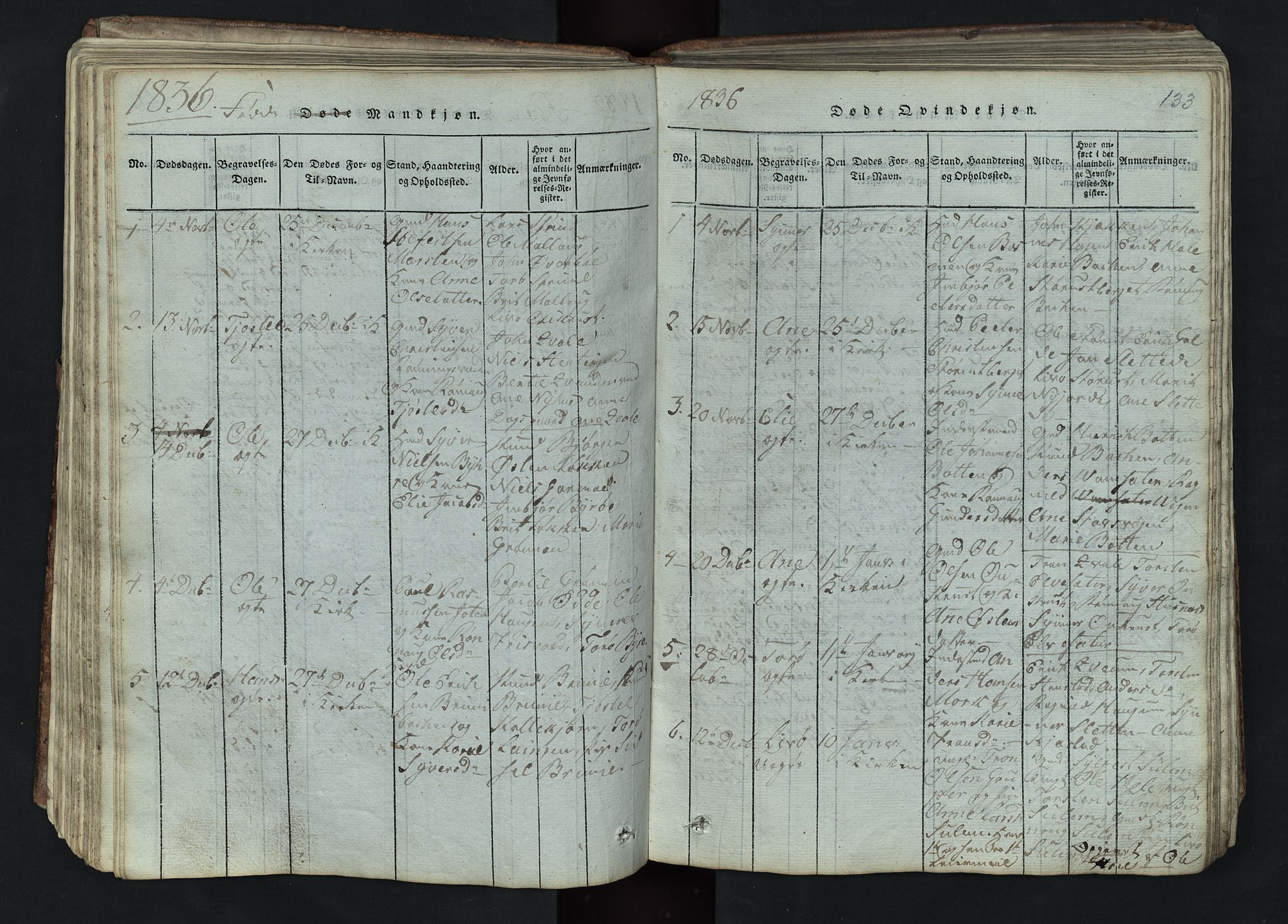 Lom prestekontor, SAH/PREST-070/L/L0002: Parish register (copy) no. 2, 1815-1844, p. 133