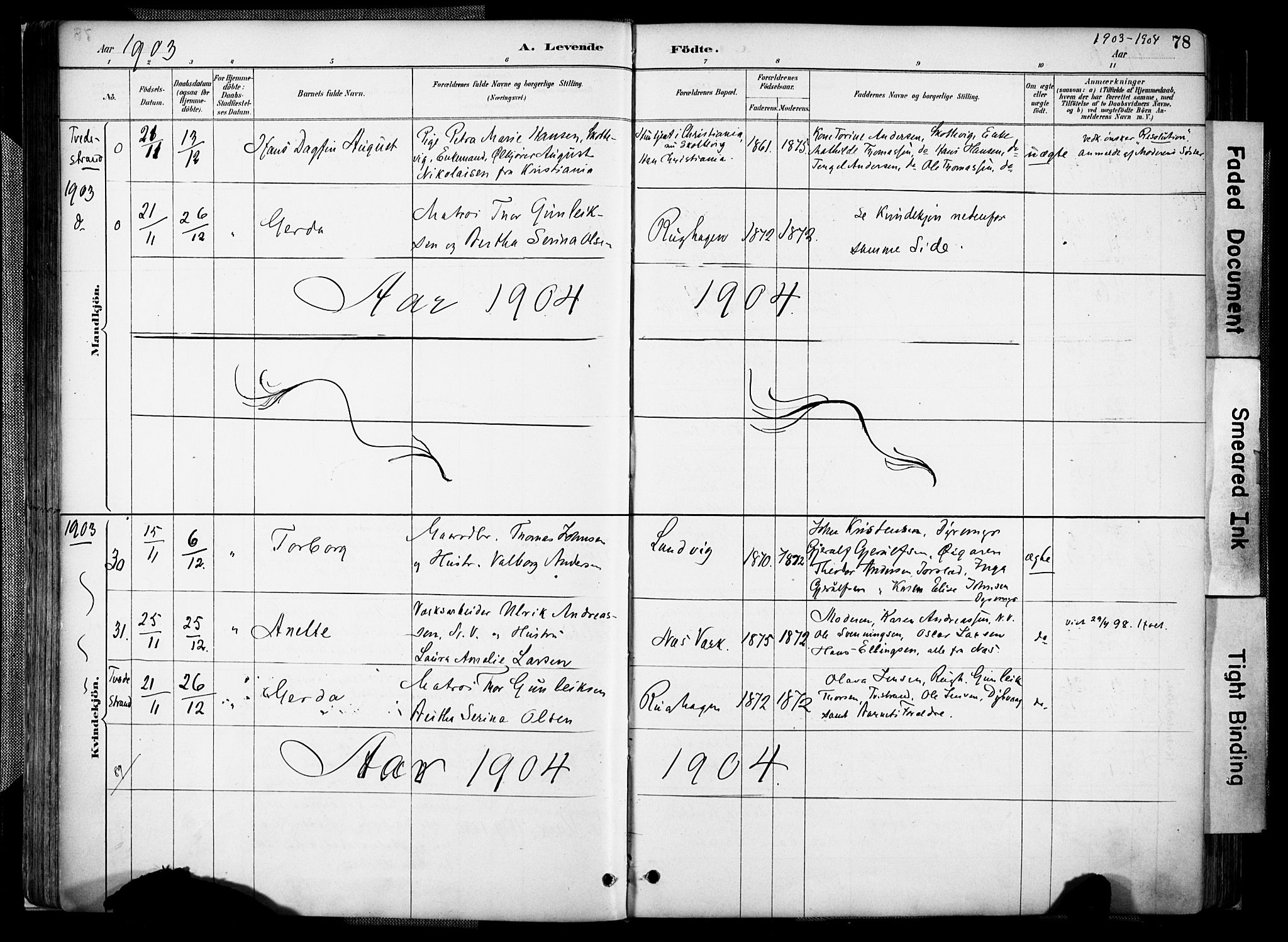 Holt sokneprestkontor, AV/SAK-1111-0021/F/Fa/L0012: Parish register (official) no. A 12, 1885-1907, p. 78