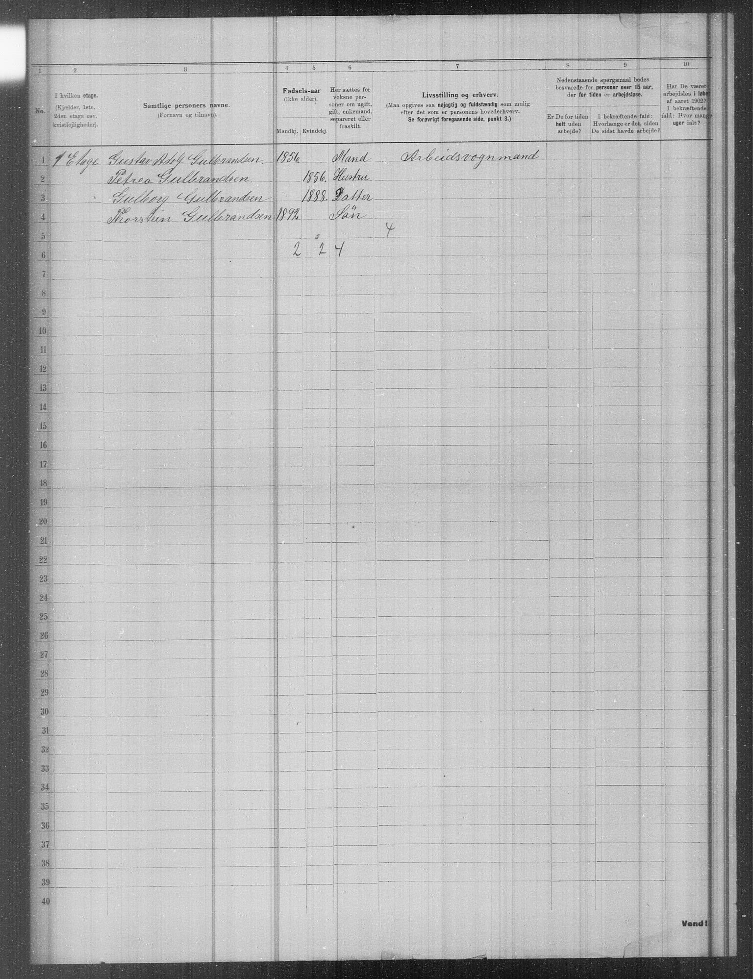 OBA, Municipal Census 1902 for Kristiania, 1902, p. 13185