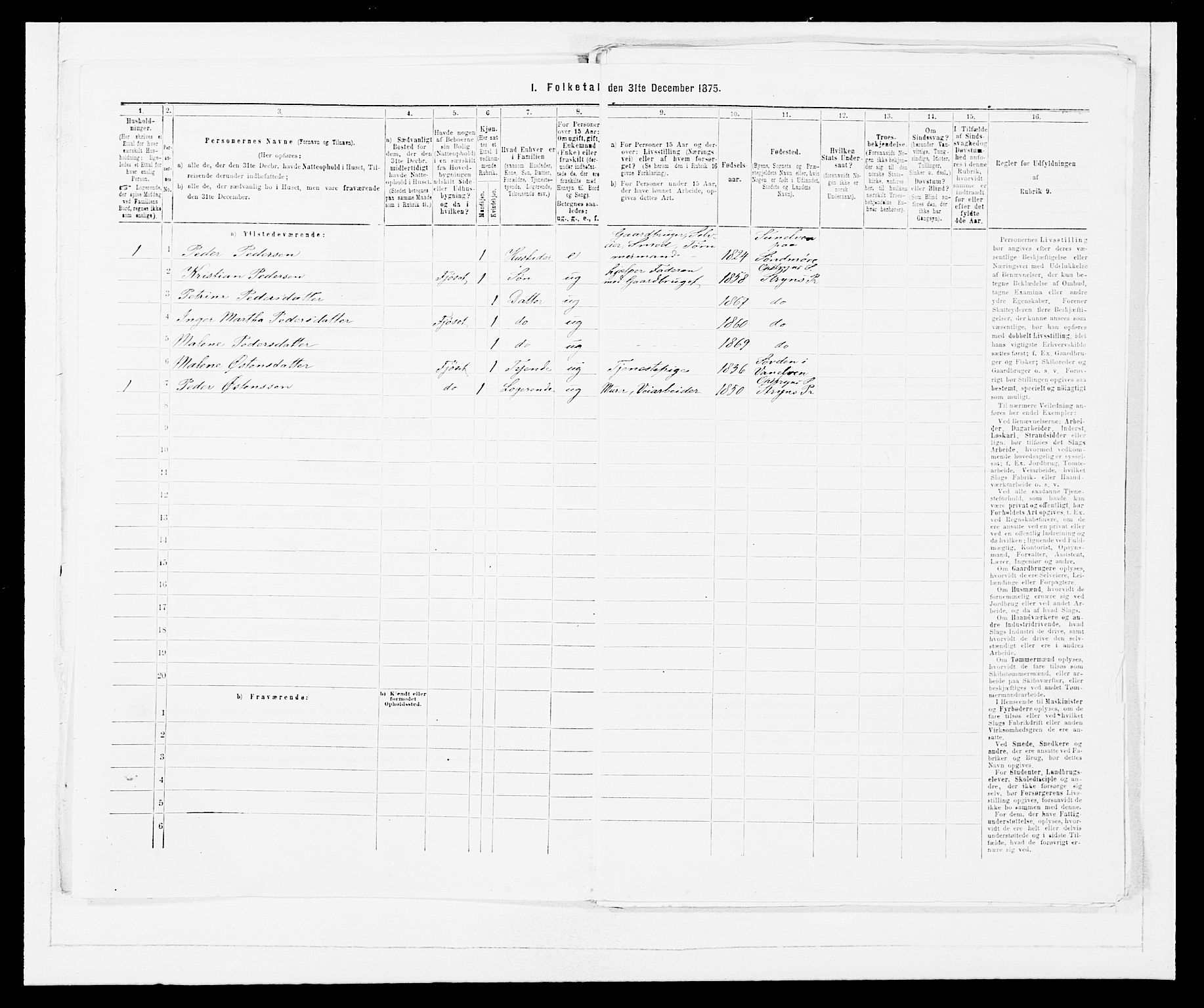 SAB, 1875 Census for 1448P Stryn, 1875, p. 648