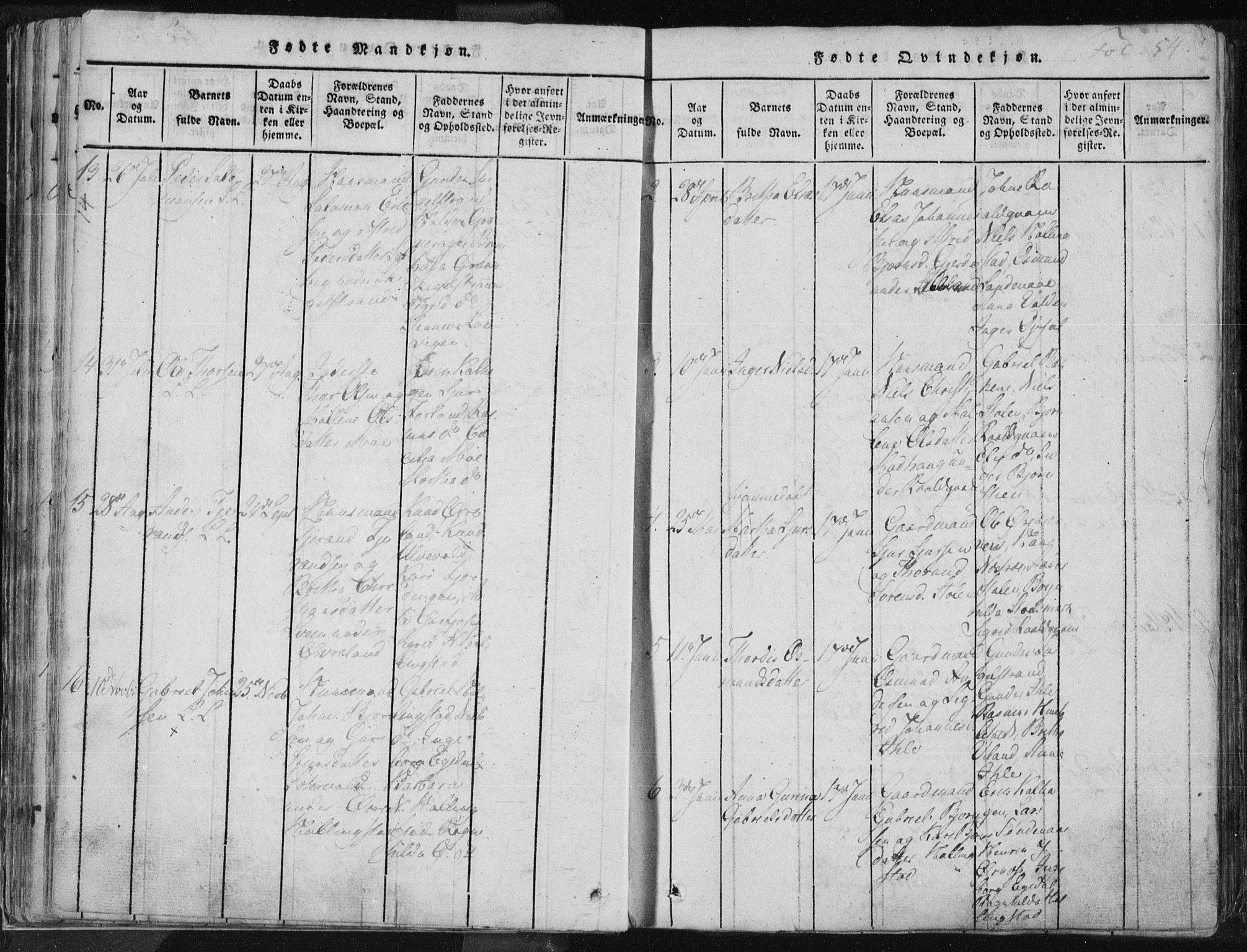 Vikedal sokneprestkontor, AV/SAST-A-101840/01/IV: Parish register (official) no. A 3, 1817-1850, p. 54