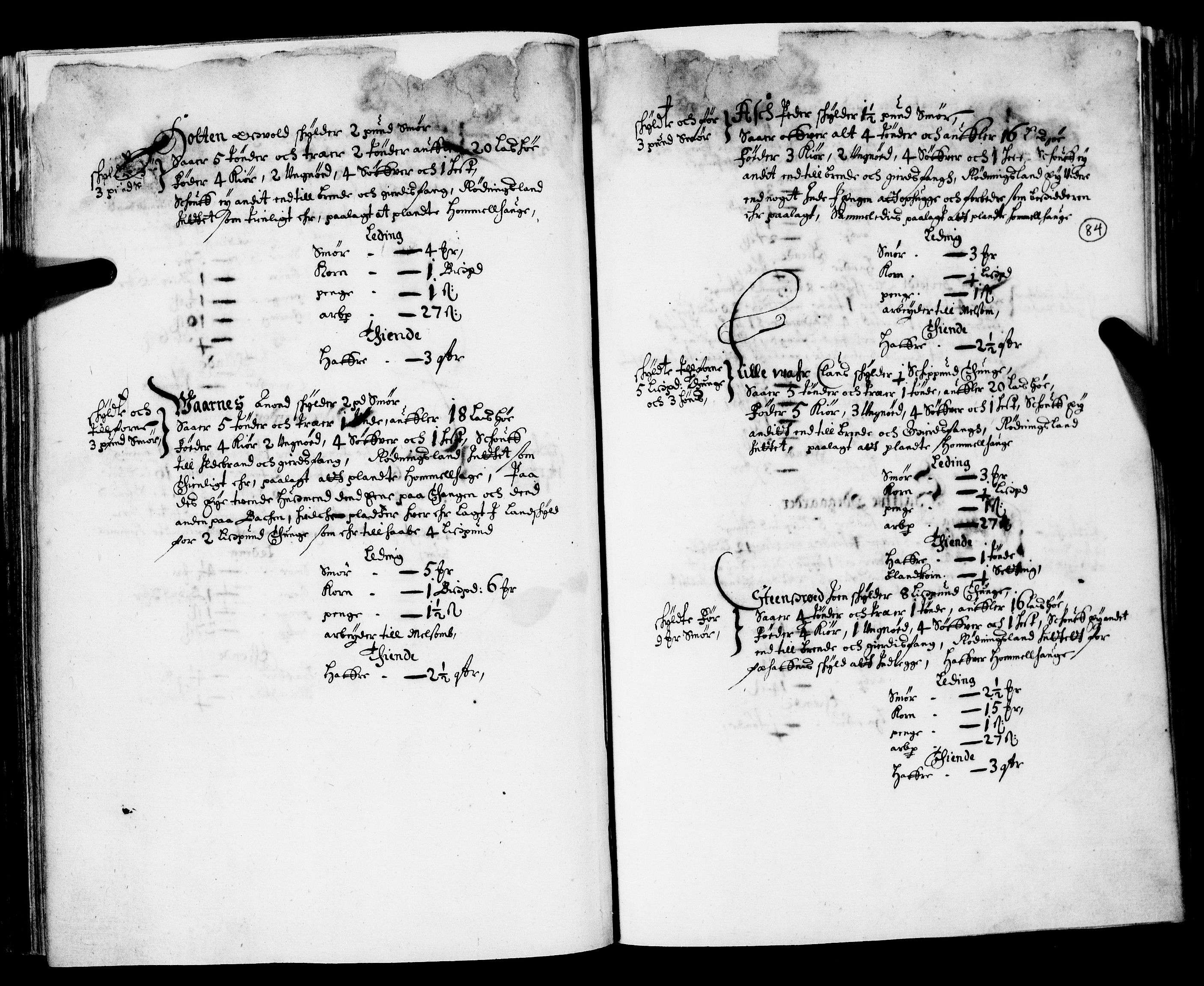 Rentekammeret inntil 1814, Realistisk ordnet avdeling, AV/RA-EA-4070/N/Nb/Nba/L0019: Tønsberg len, 1. del, 1668, p. 83b-84a