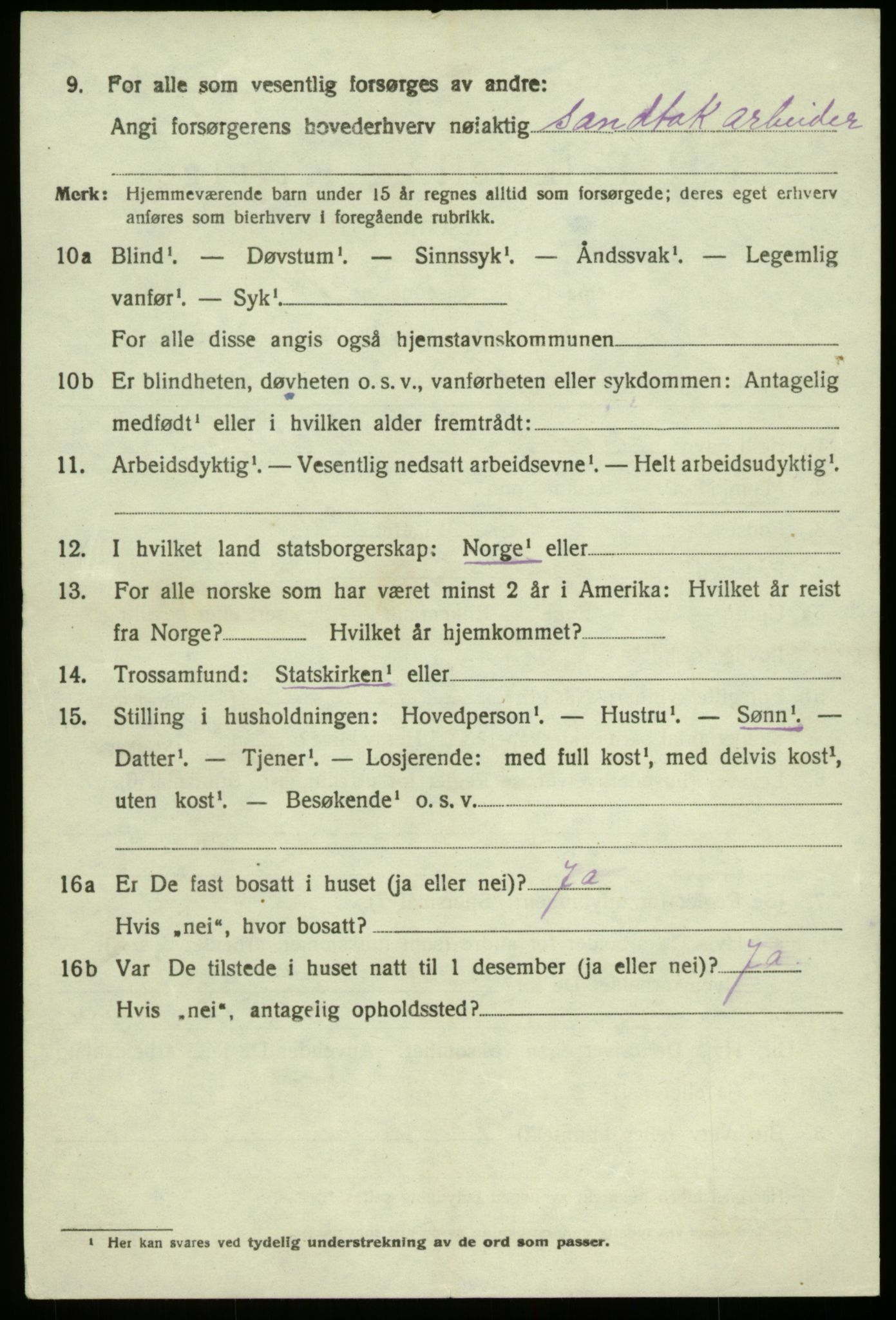 SAB, 1920 census for Modalen, 1920, p. 529