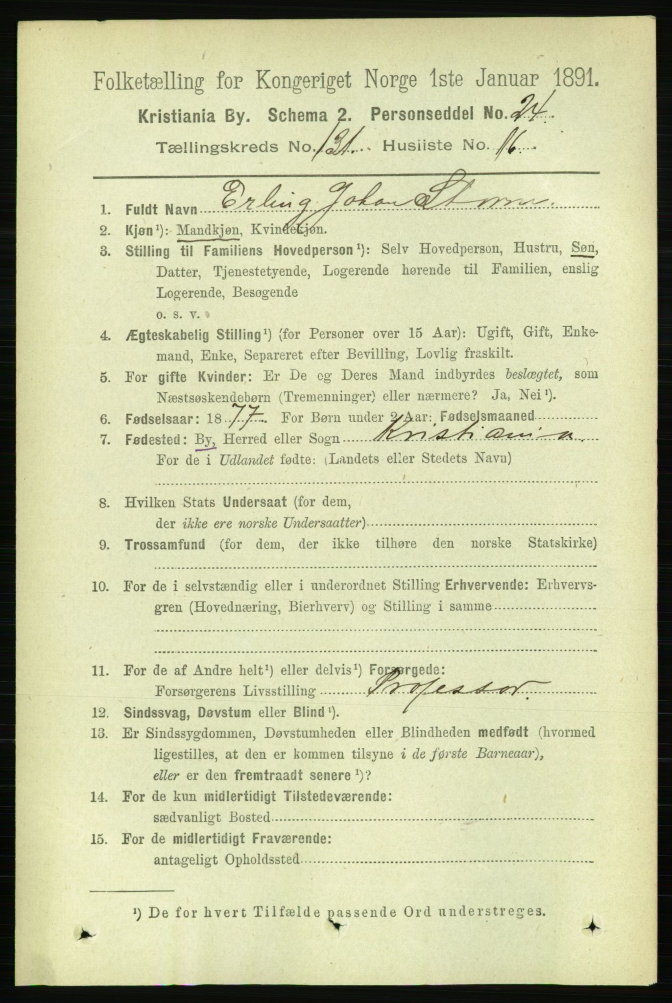 RA, 1891 census for 0301 Kristiania, 1891, p. 71164