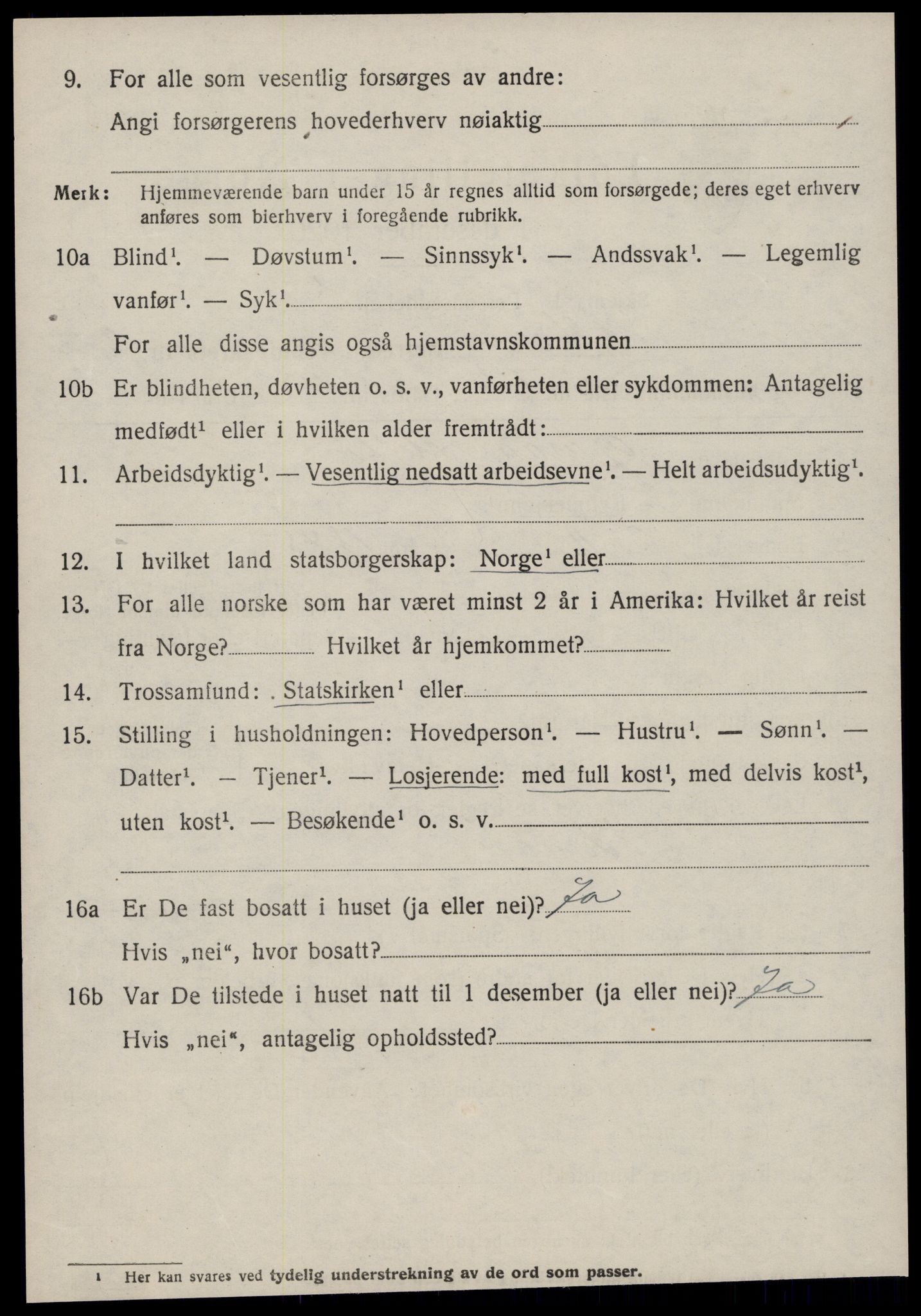 SAT, 1920 census for Hen, 1920, p. 1419