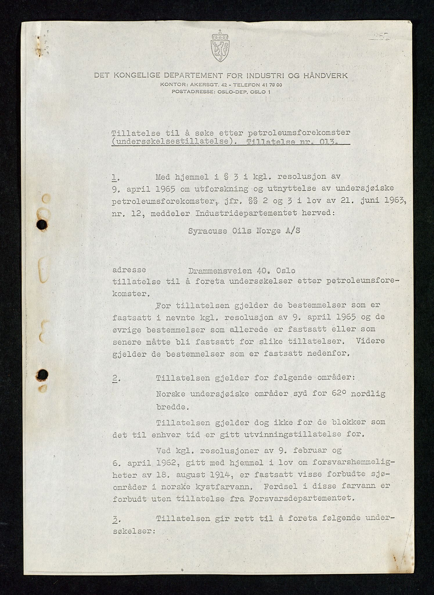 Industridepartementet, Oljekontoret, AV/SAST-A-101348/Da/L0003: Arkivnøkkel 711 Undersøkelser og utforskning, 1963-1971, p. 492