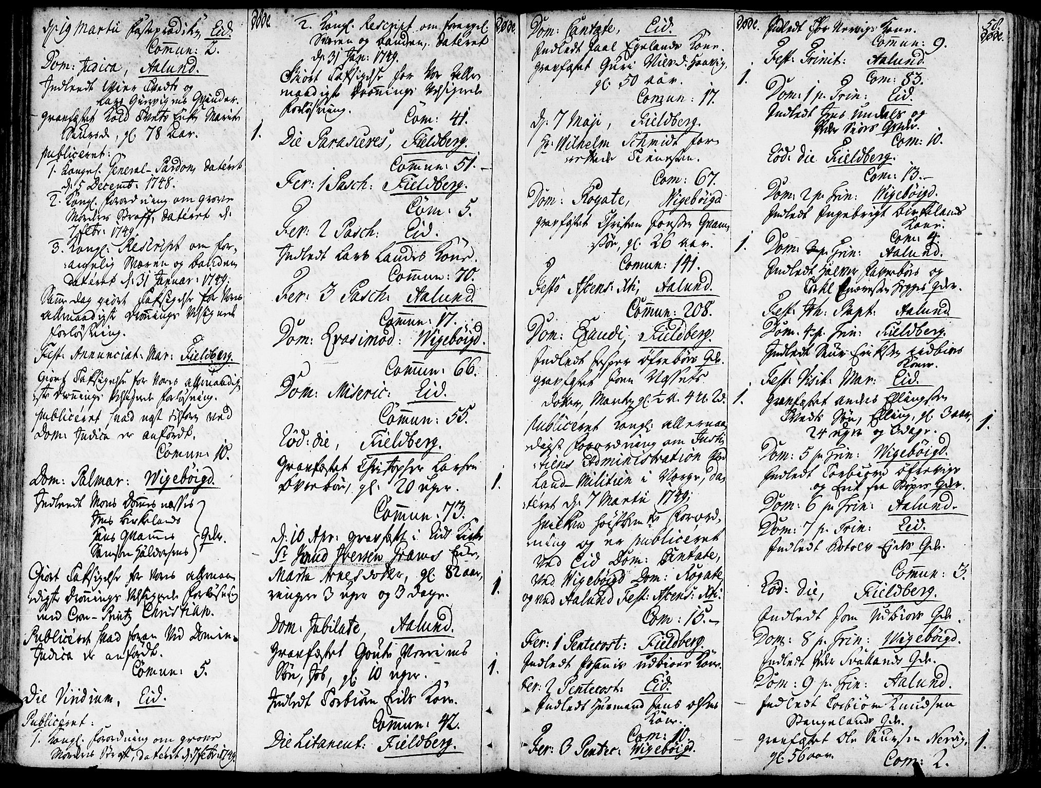 Fjelberg sokneprestembete, SAB/A-75201/H/Haa: Parish register (official) no. A 1, 1739-1759, p. 58