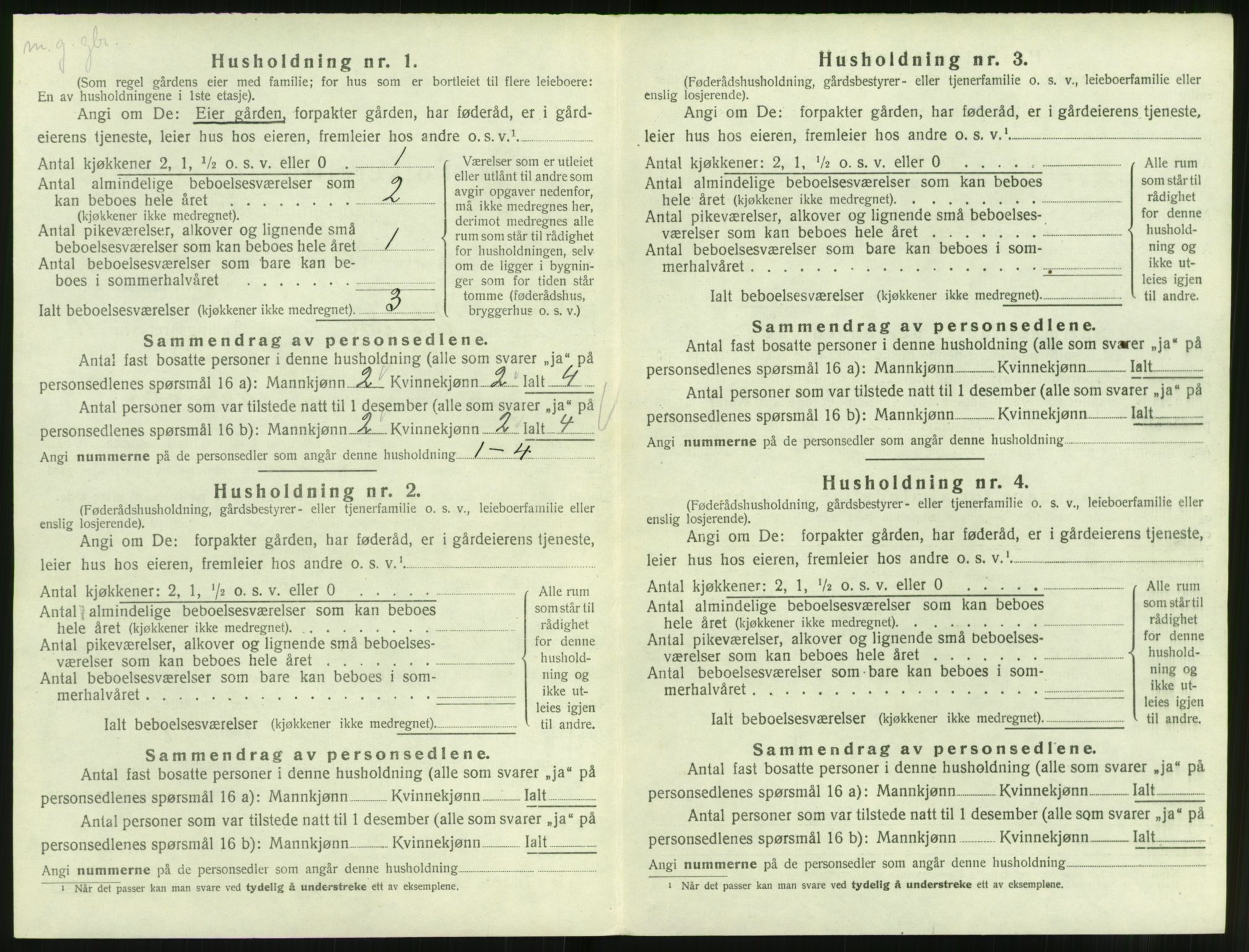 SAT, 1920 census for Ulstein, 1920, p. 663