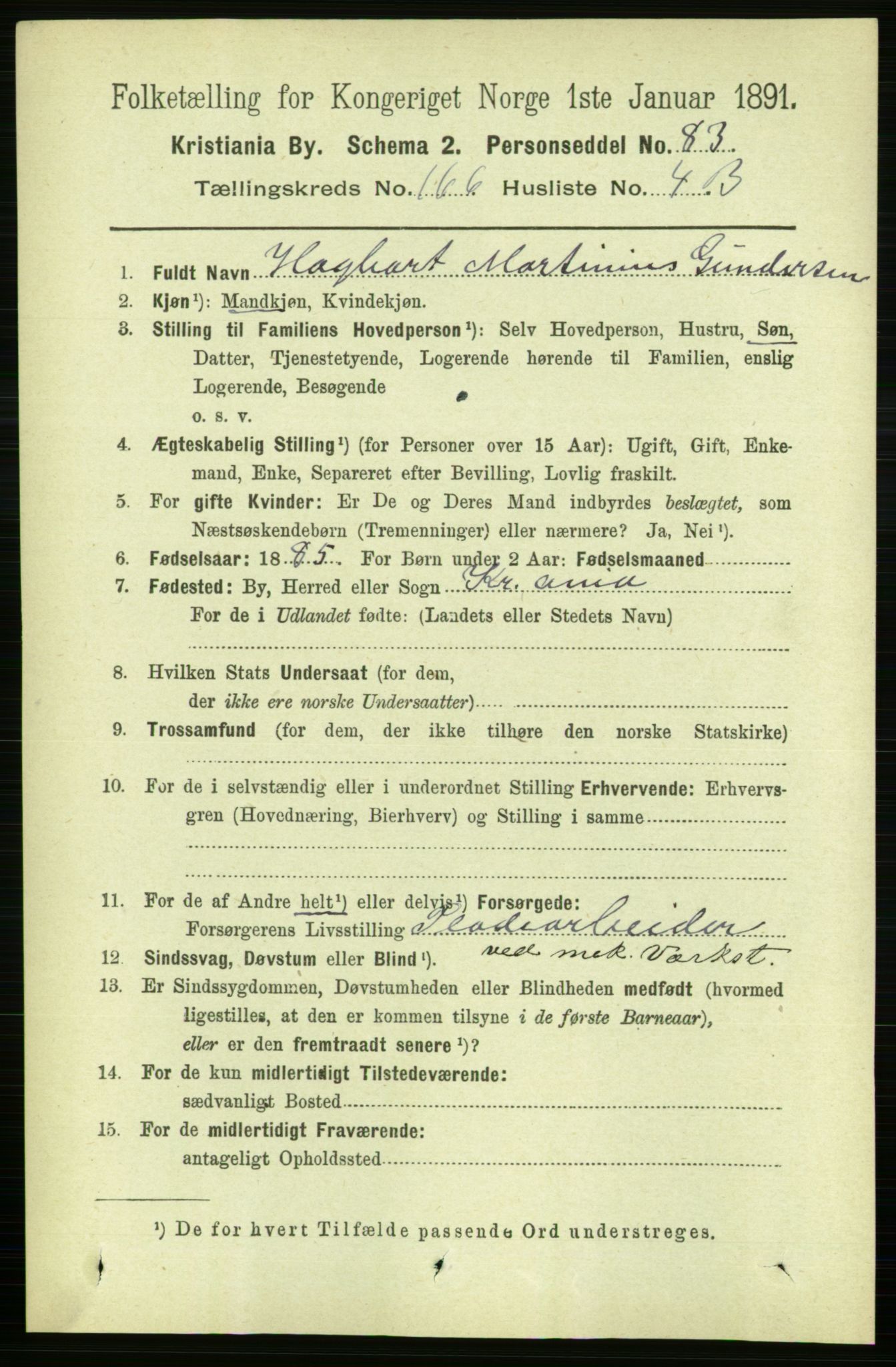 RA, 1891 census for 0301 Kristiania, 1891, p. 96535