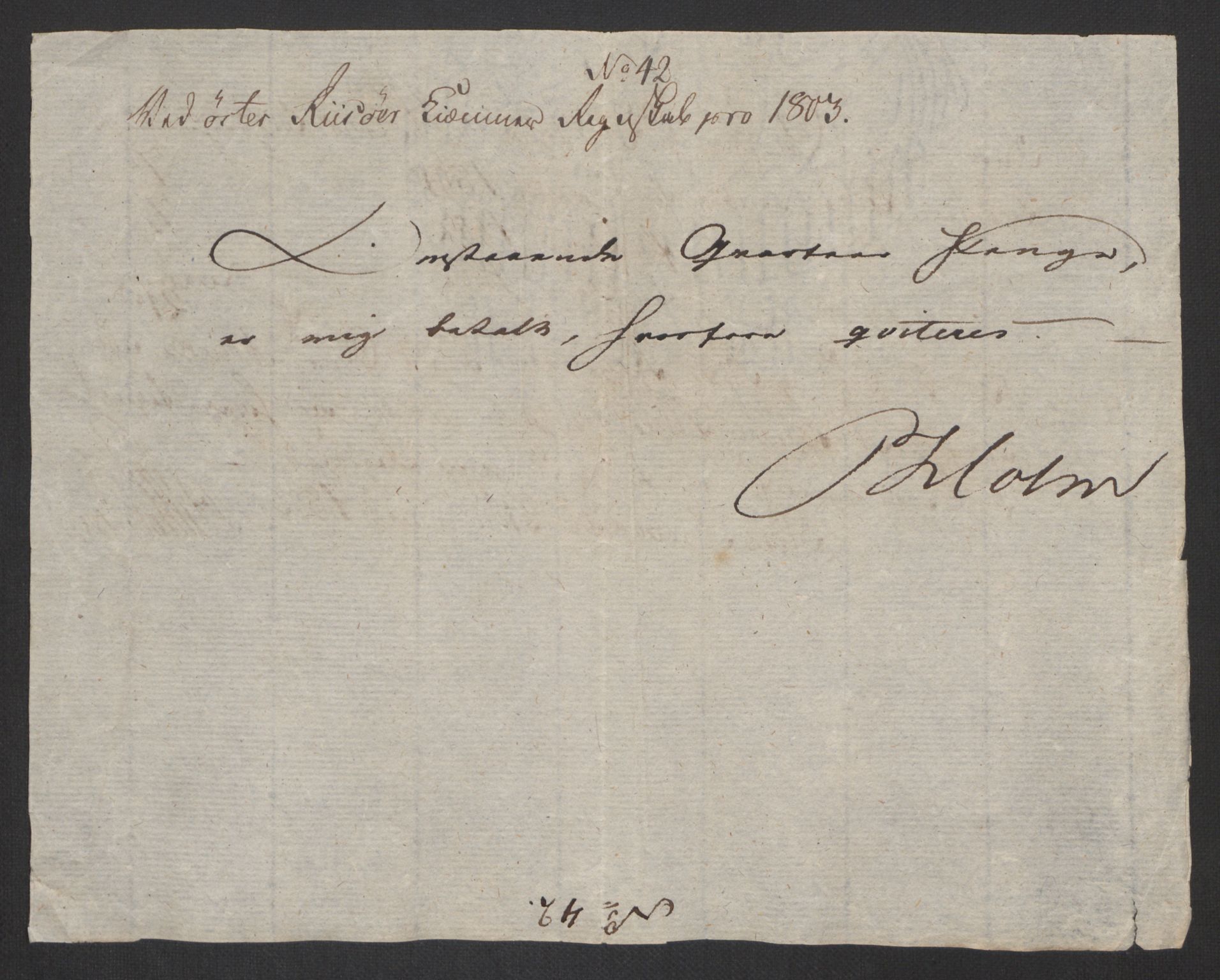 Danske Kanselli 1800-1814, AV/RA-EA-3024/K/Kk/Kka/Kkac/L0236: Kjøpstadregnskap Øster Risør, 1801-1804, p. 726
