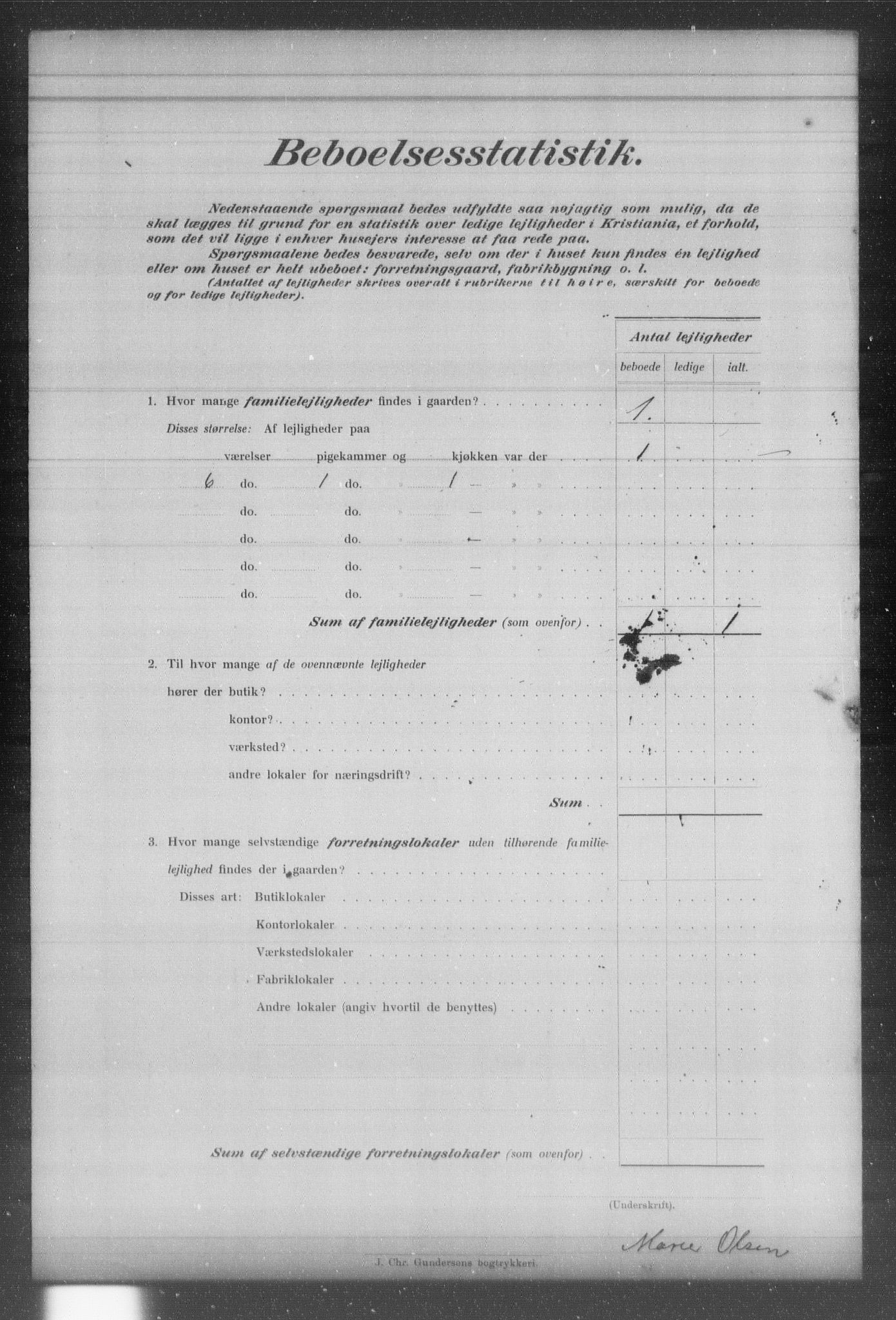 OBA, Municipal Census 1903 for Kristiania, 1903, p. 2738