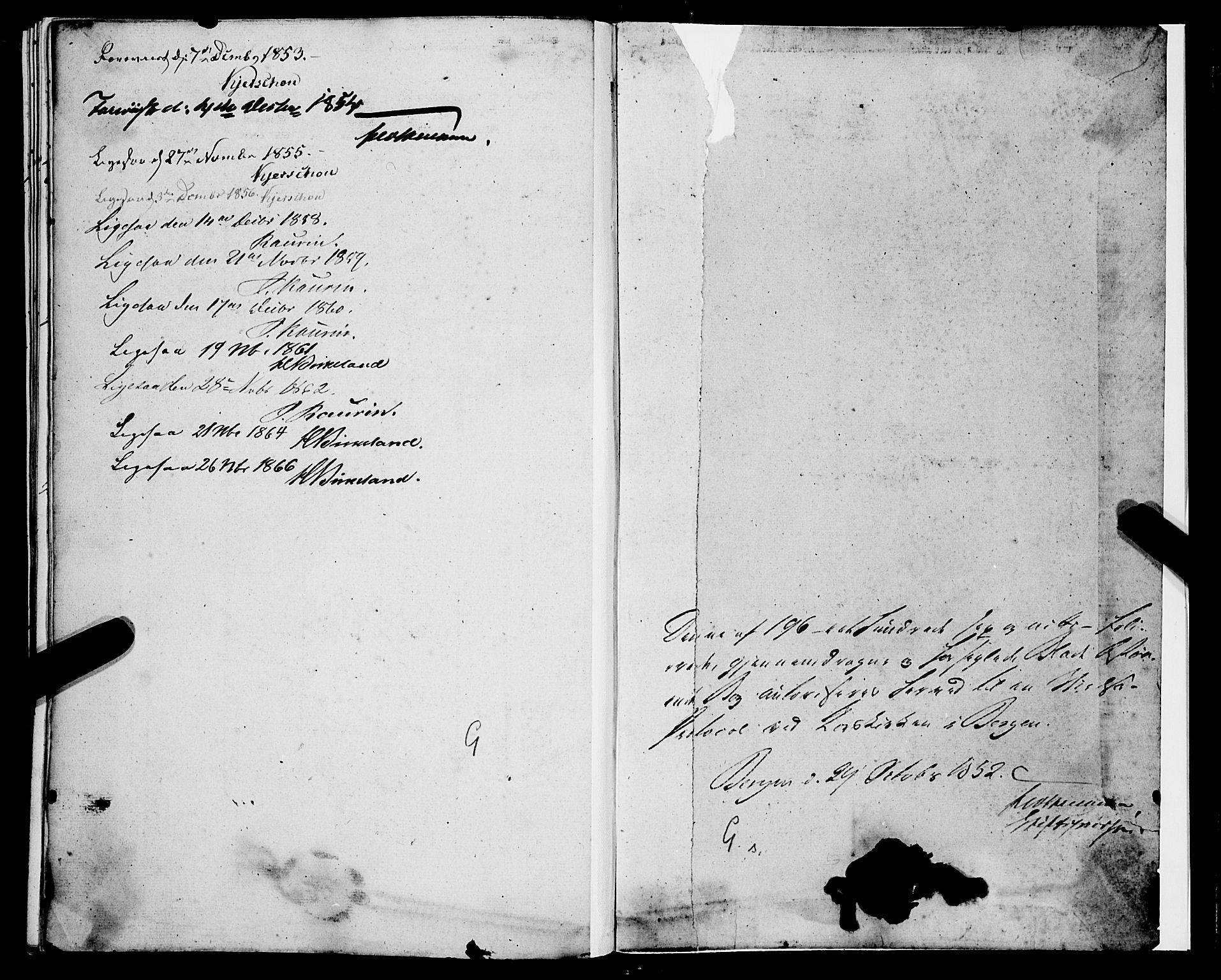 Korskirken sokneprestembete, AV/SAB-A-76101/H/Haa/L0035: Parish register (official) no. D 2, 1852-1867