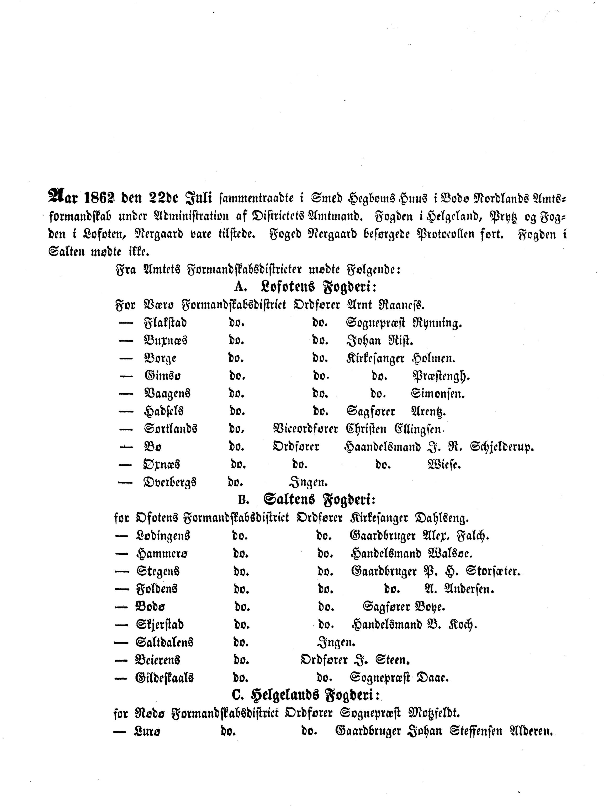 Nordland Fylkeskommune. Fylkestinget, AIN/NFK-17/176/A/Ac/L0004: Fylkestingsforhandlinger 1861-1865, 1861-1865