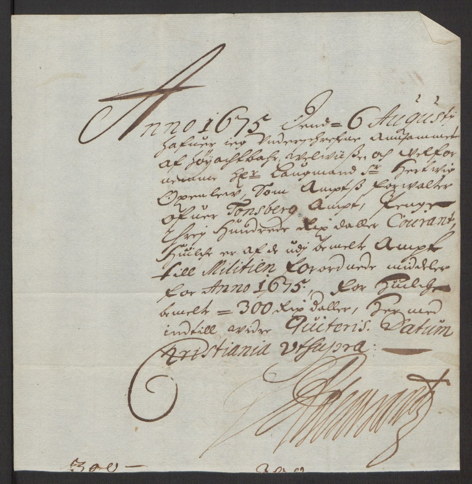 Rentekammeret inntil 1814, Reviderte regnskaper, Fogderegnskap, AV/RA-EA-4092/R32/L1844: Fogderegnskap Jarlsberg grevskap, 1674-1675, p. 22