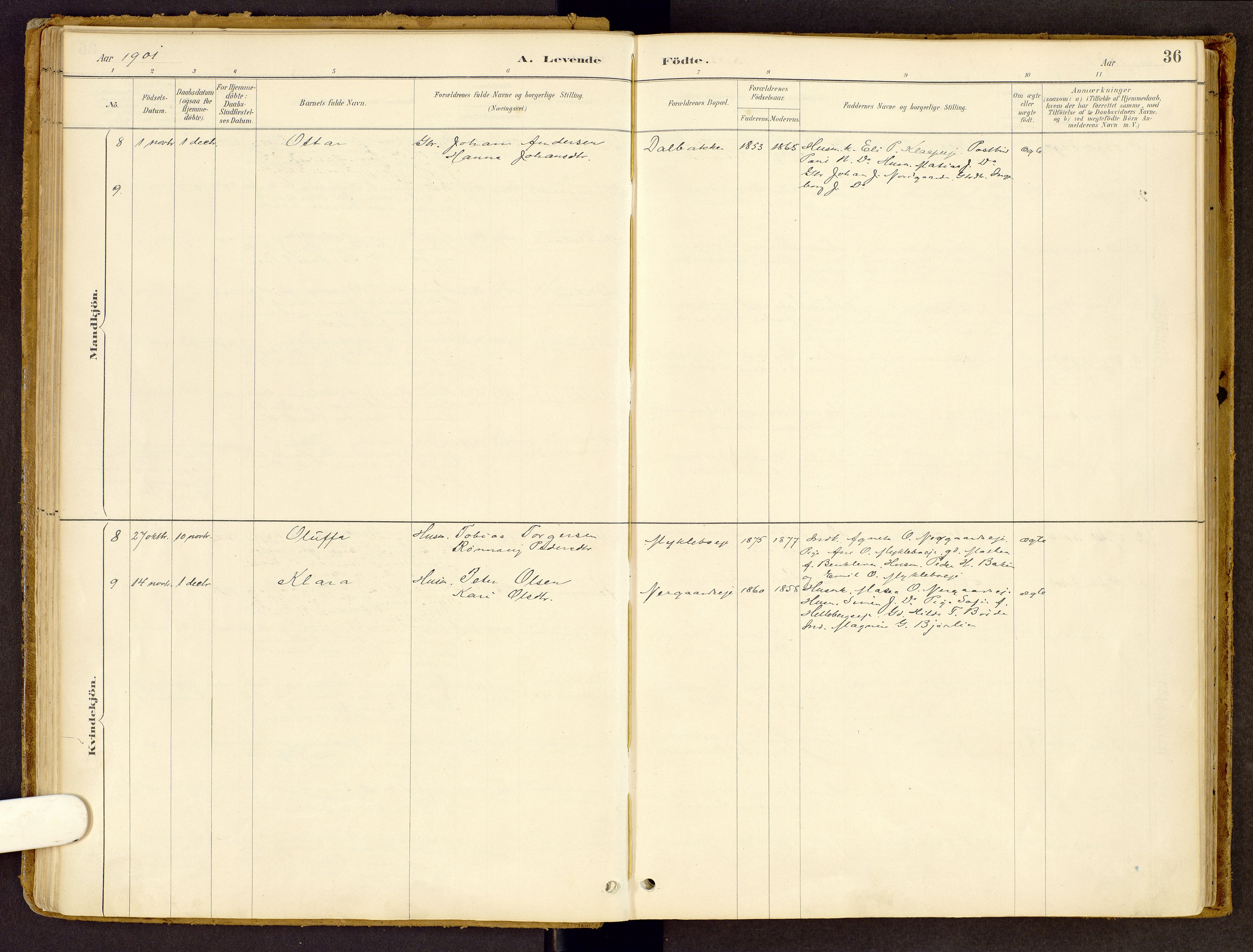 Vestre Gausdal prestekontor, AV/SAH-PREST-094/H/Ha/Haa/L0002: Parish register (official) no. 2, 1887-1918, p. 36