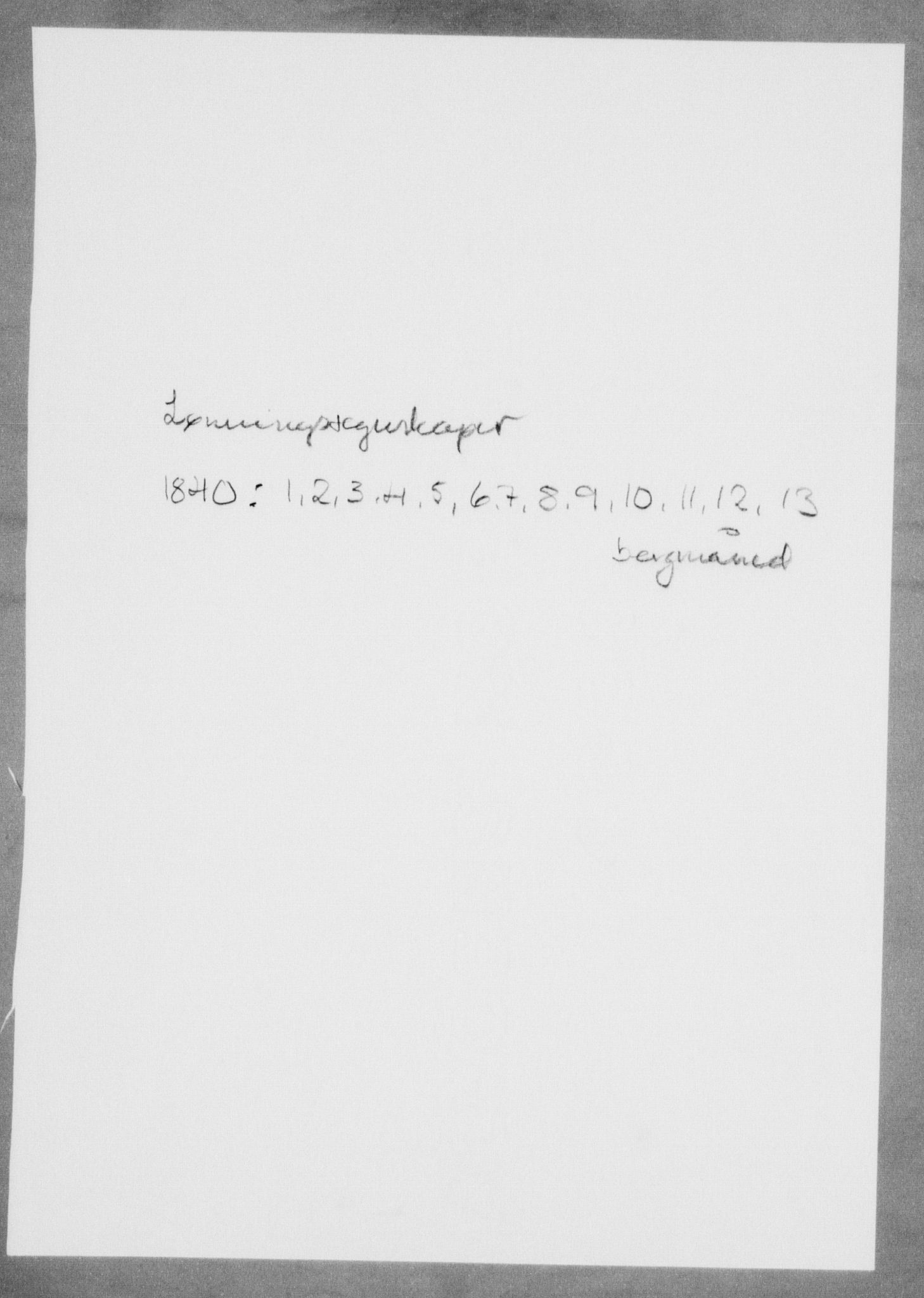 Modums Blaafarveværk, RA/PA-0157/G/Gd/Gdd/L0279/0001: -- / Lønningsregnskap, 1840, p. 2