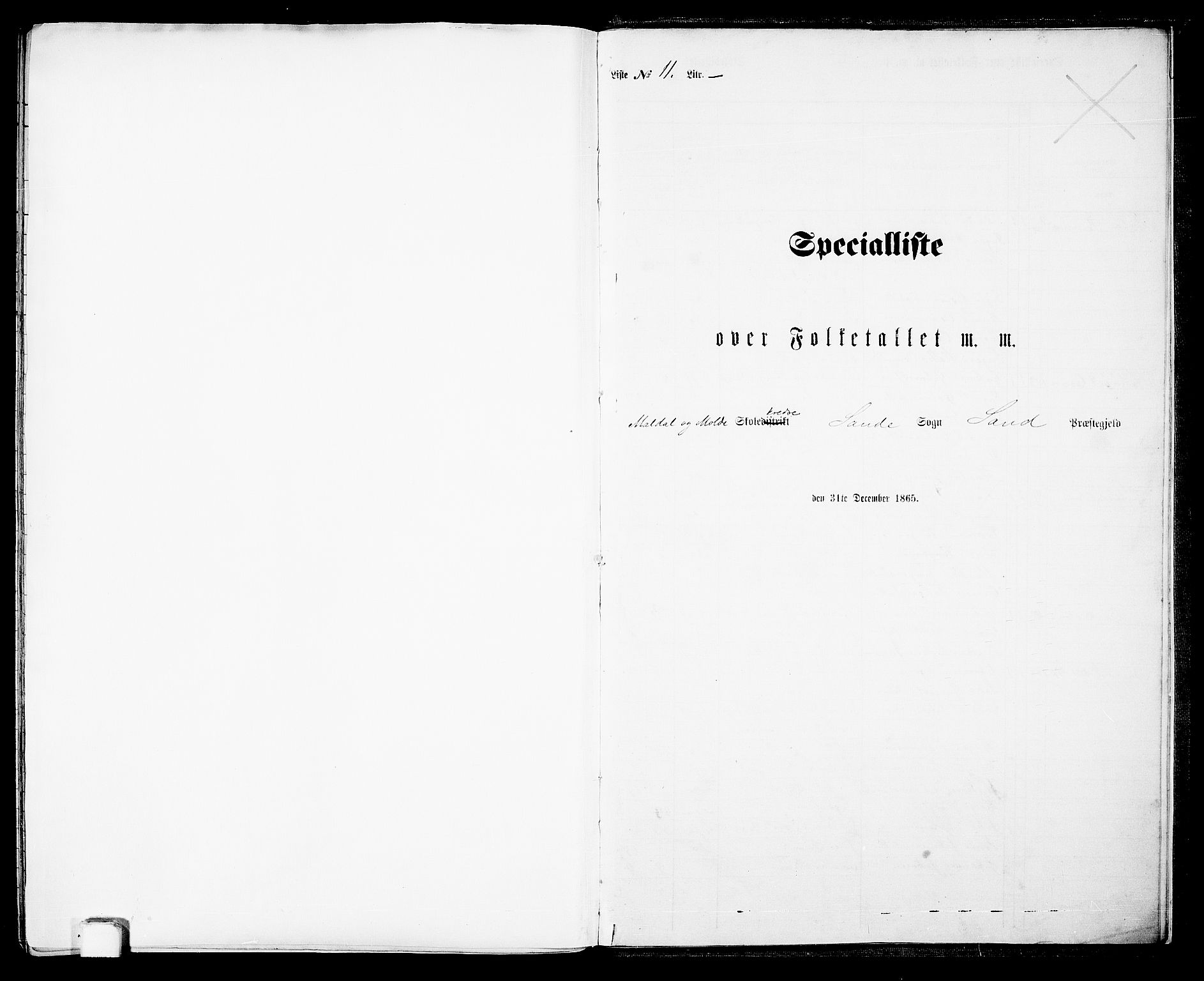 RA, 1865 census for Sand, 1865, p. 158