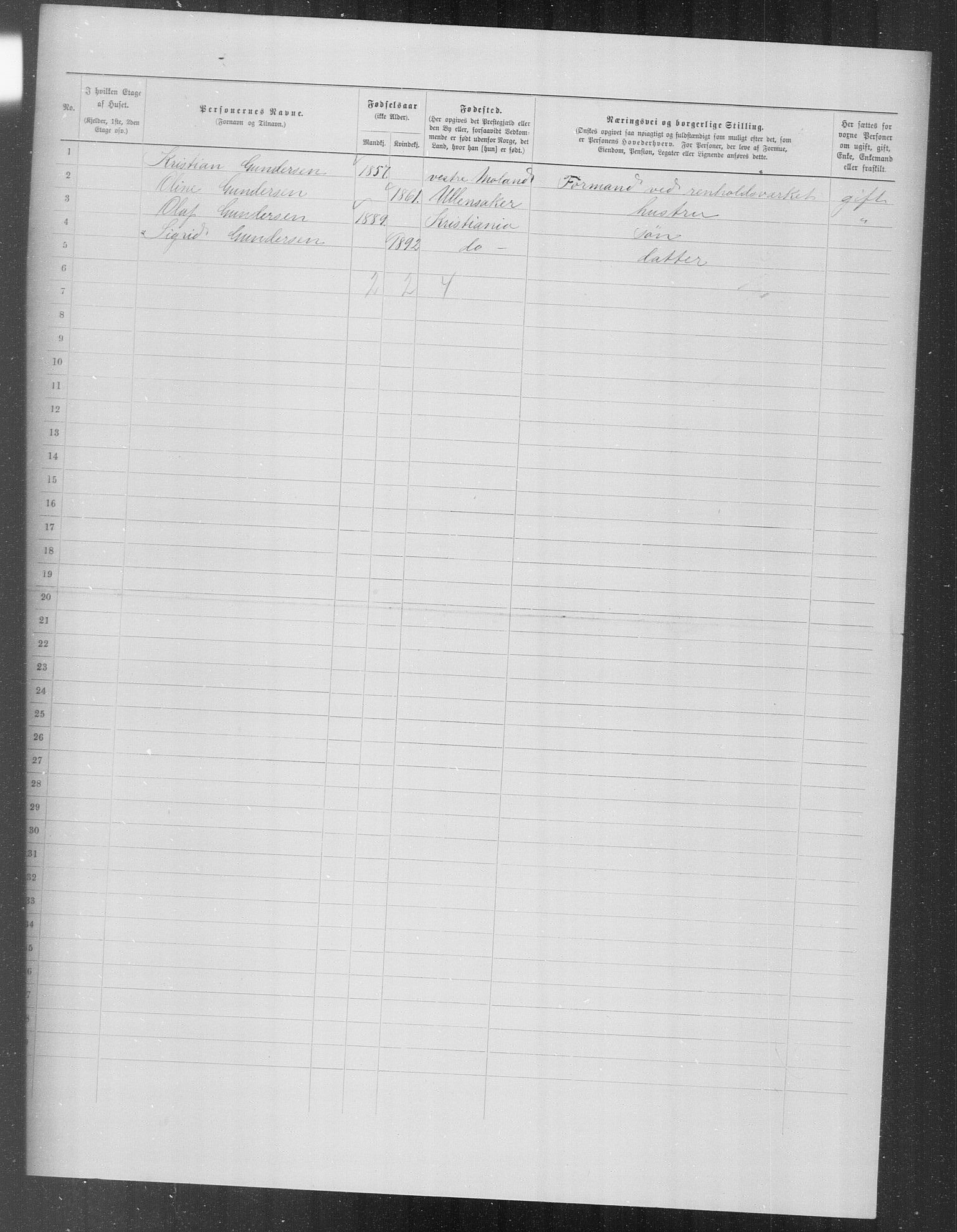 OBA, Municipal Census 1899 for Kristiania, 1899, p. 11190