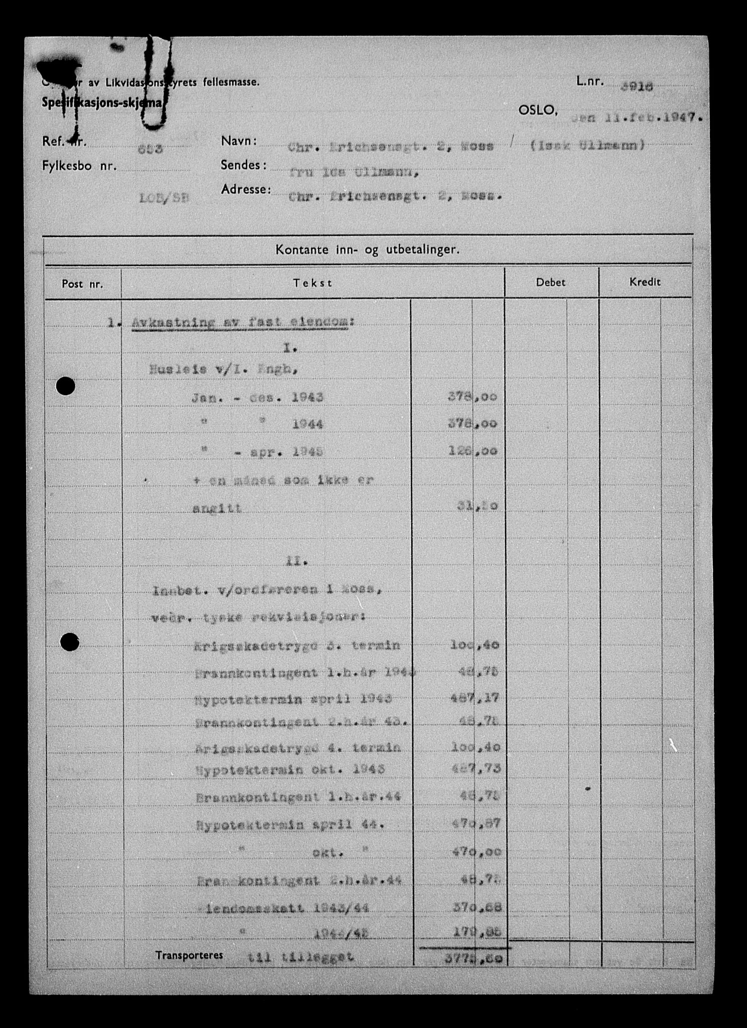 Justisdepartementet, Tilbakeføringskontoret for inndratte formuer, AV/RA-S-1564/H/Hc/Hcd/L1008: --, 1945-1947, p. 368