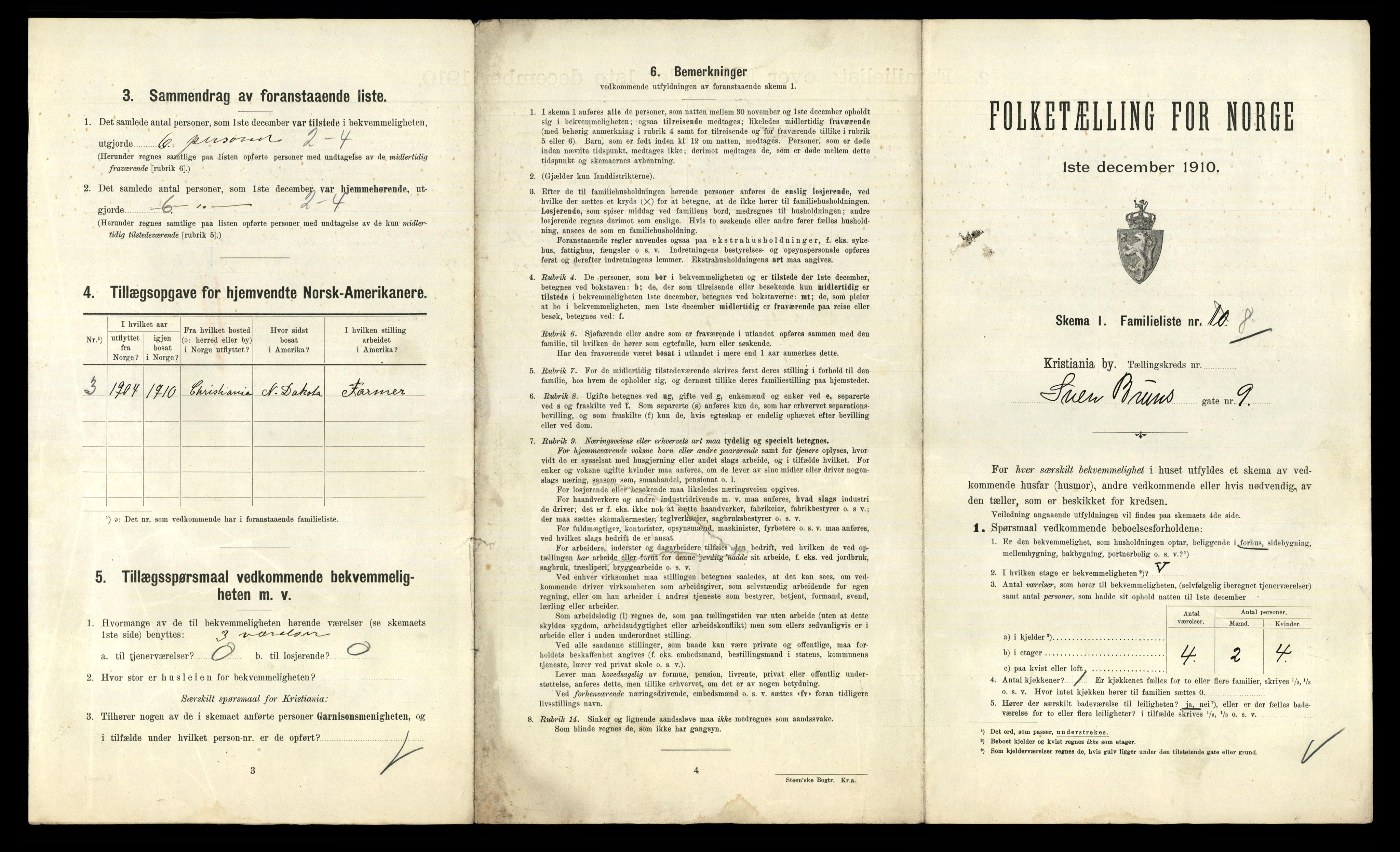 RA, 1910 census for Kristiania, 1910, p. 100581